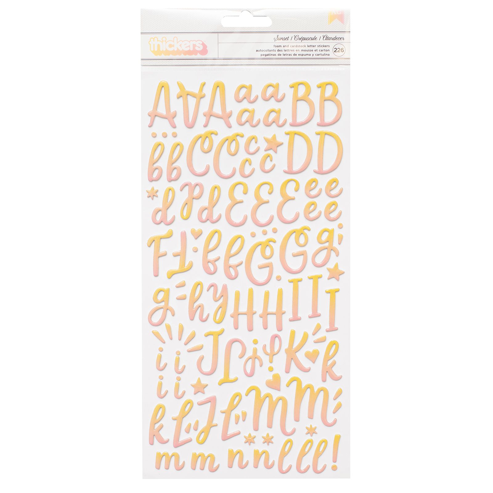 American Crafts • Thickers Buenos días Alpha printed cardstock on White foam