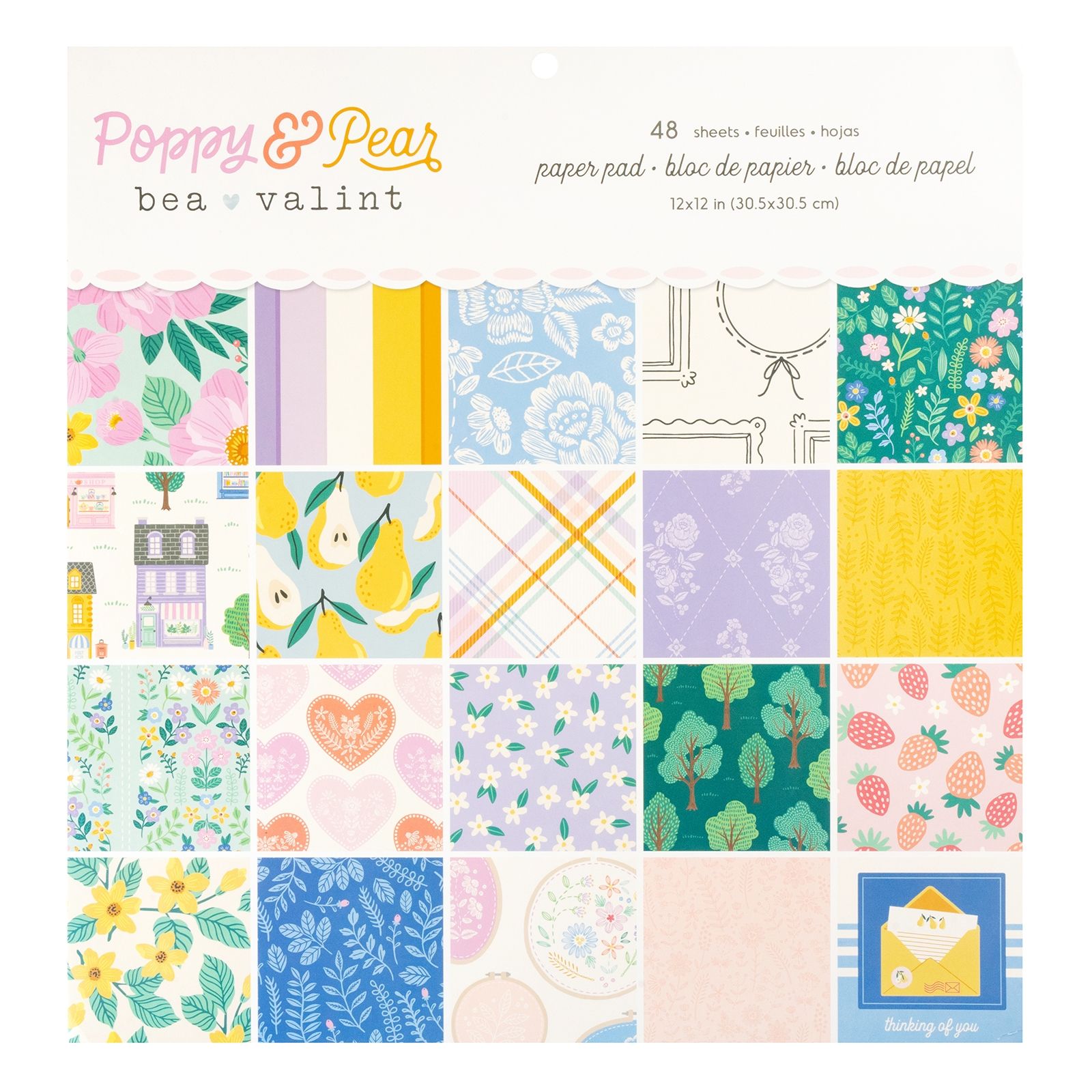 American Crafts • Paper pad Bea Valint Poppy and Pear