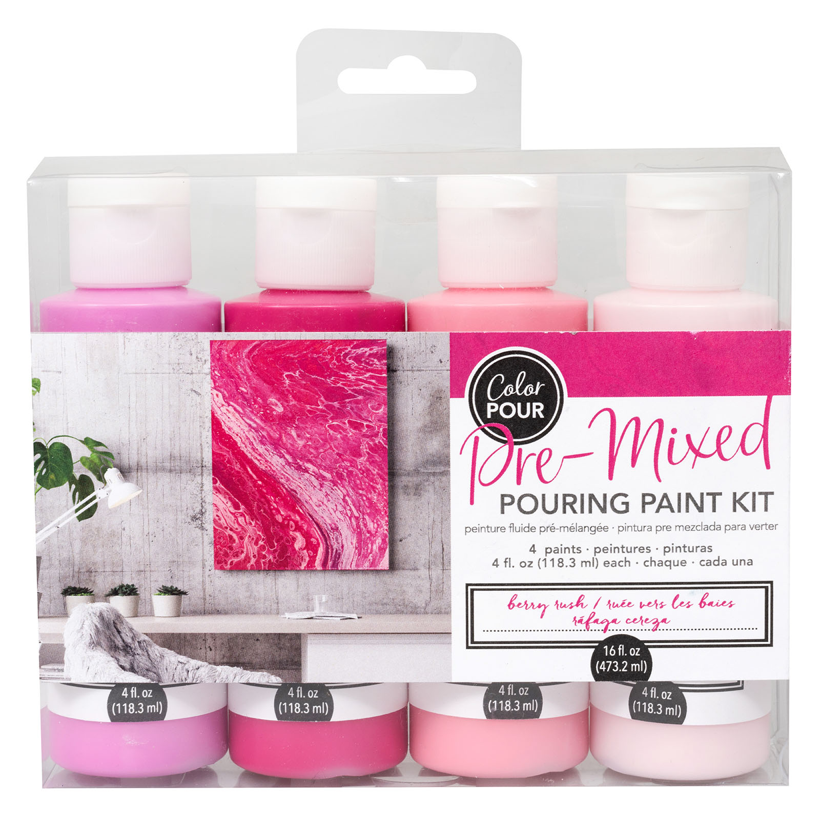 Color Pour • Pouring verf kit berry