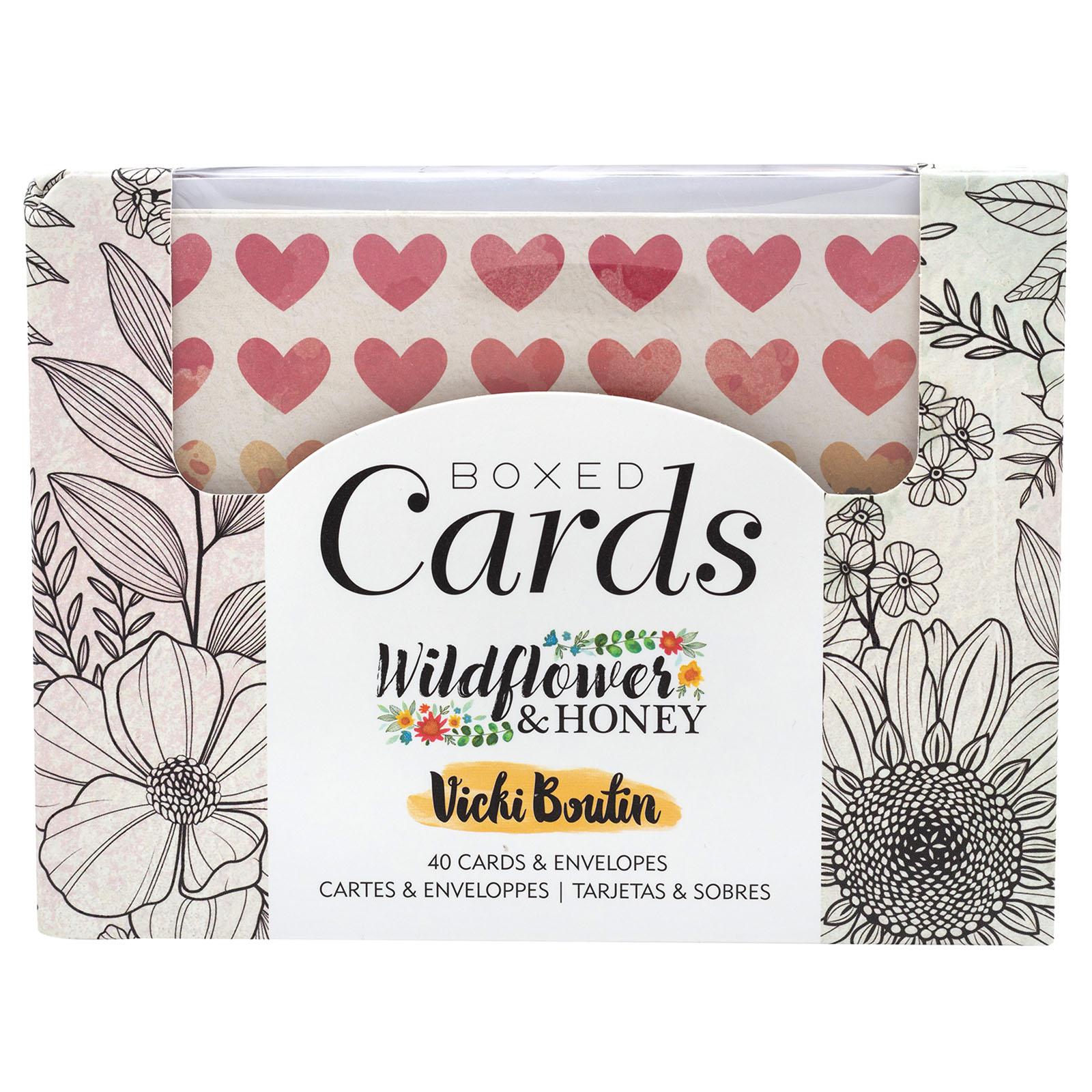 American Crafts • Wildflower & Honey boxed cards 40pcs
