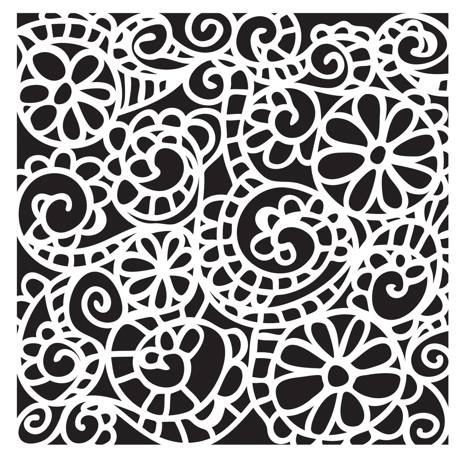 The Crafter's Workshop • Template 15x15cm Swirly Garden