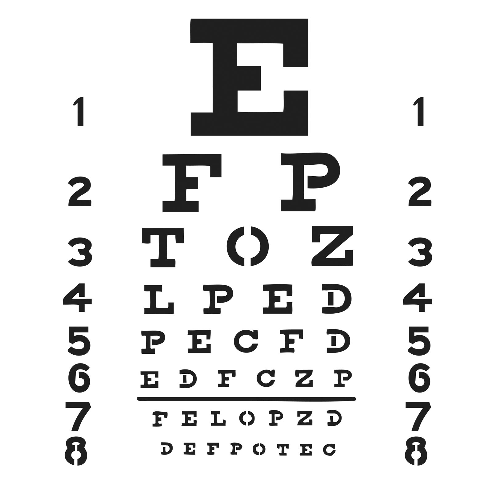 The Crafter's Workshop • Template 15x15cm Eye Chart