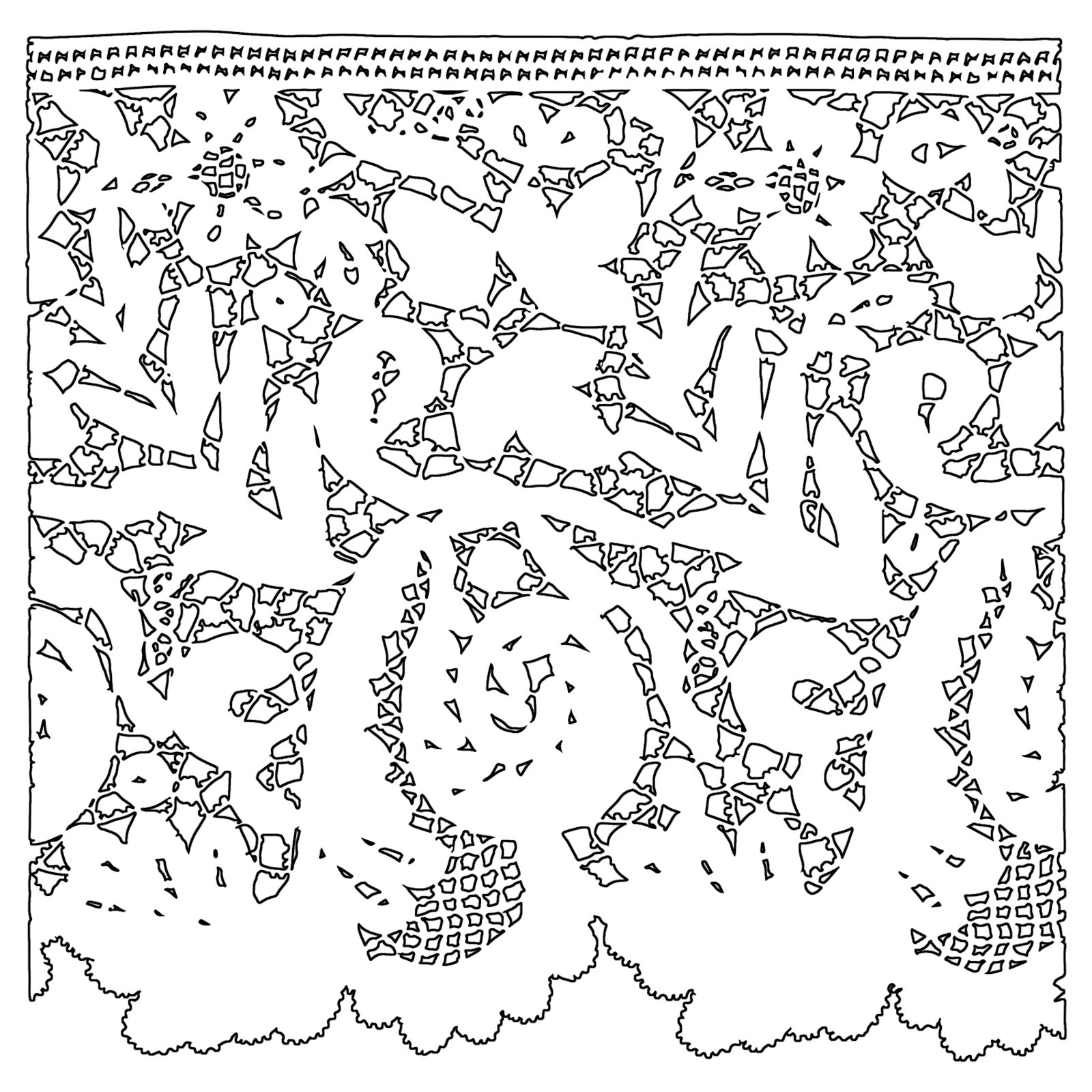 The Crafter's Workshop • Template 30x30cm Lace