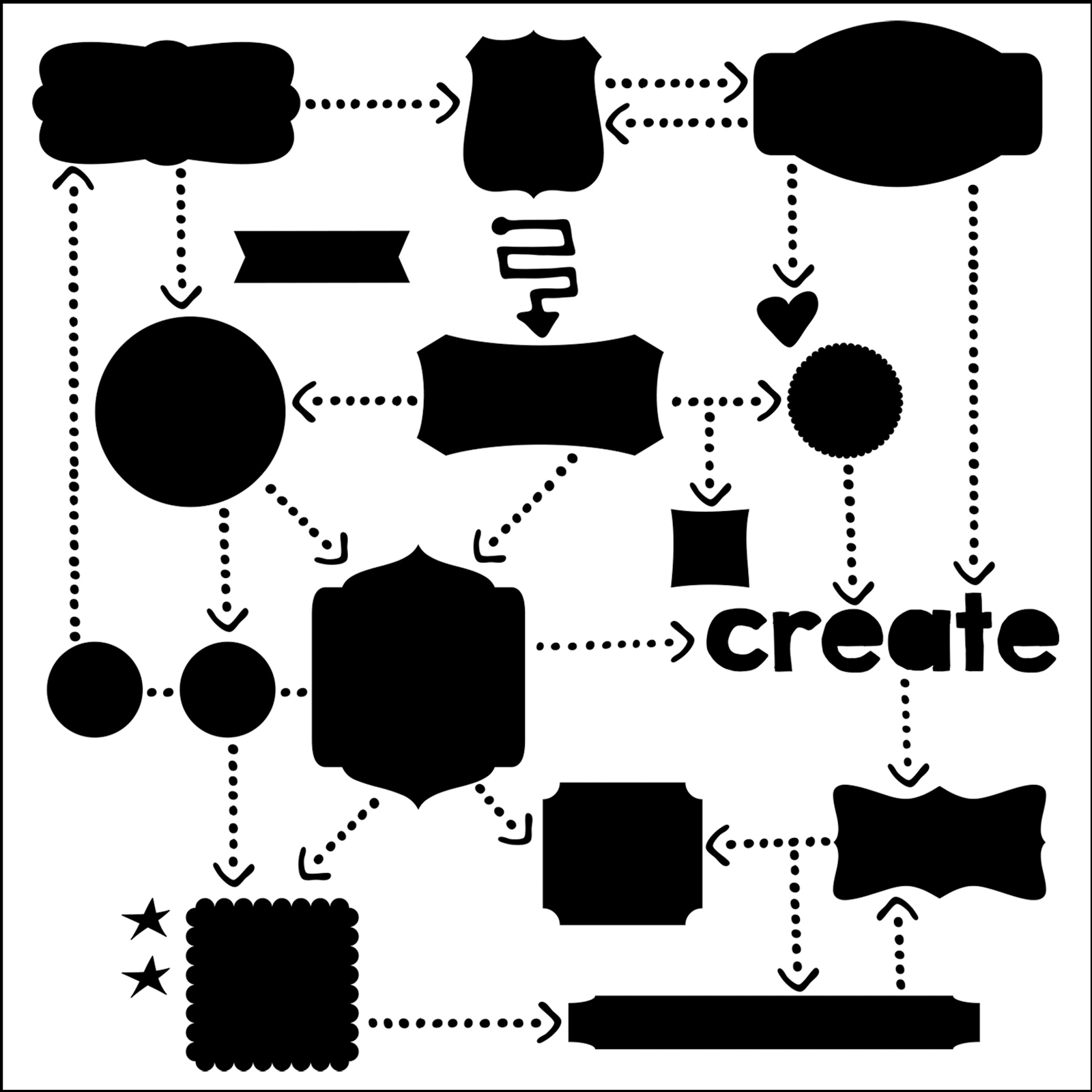 The Crafter's Workshop • Template 15x15cm Flow Chart