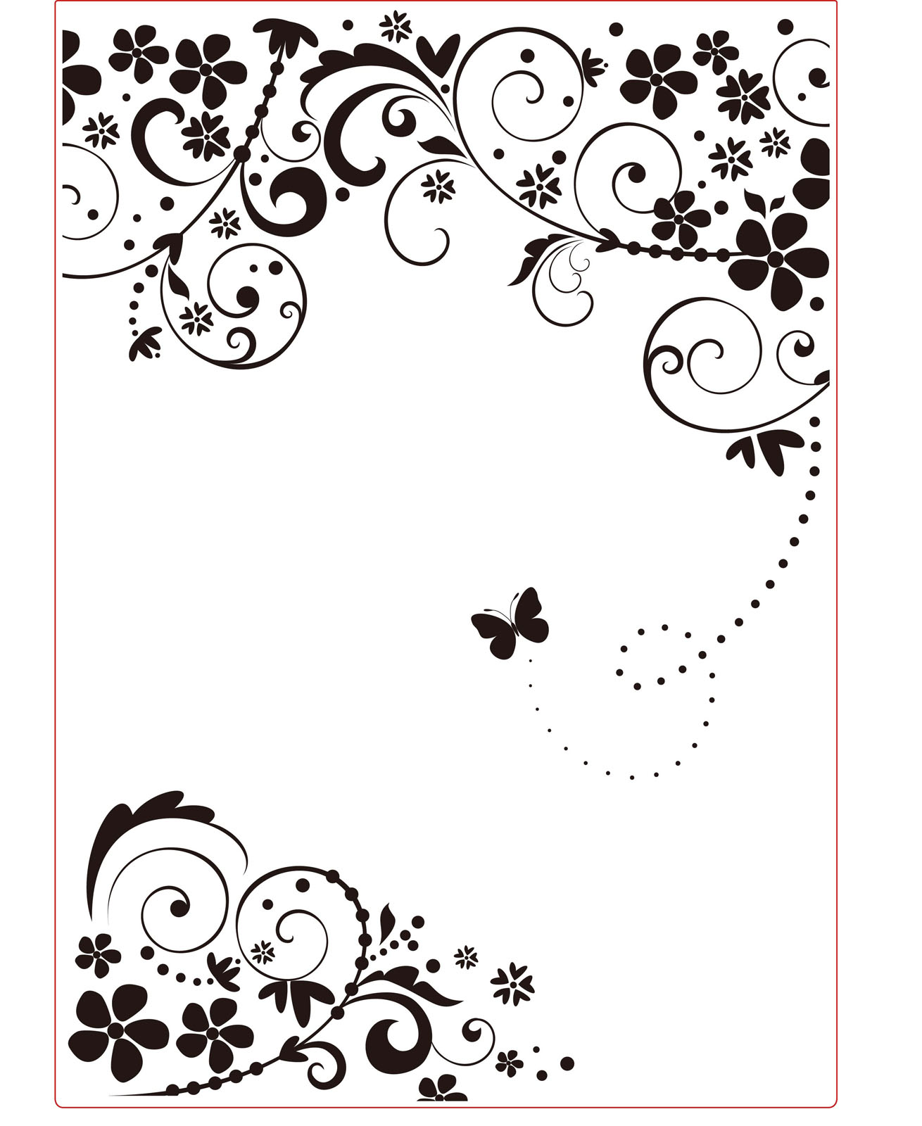 Vaessen Creative • Embossing Folder A4 Frame Butterfly