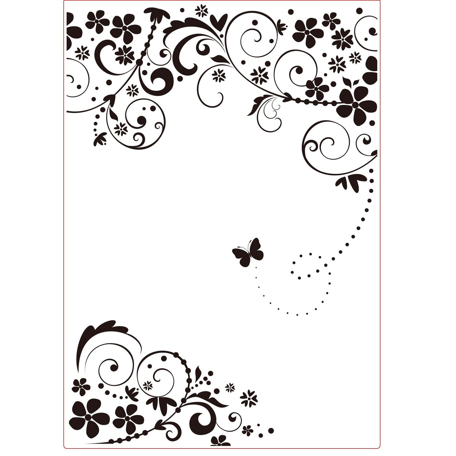 Vaessen Creative • Pochoir de Gaufrage A4 Frame Butterfly