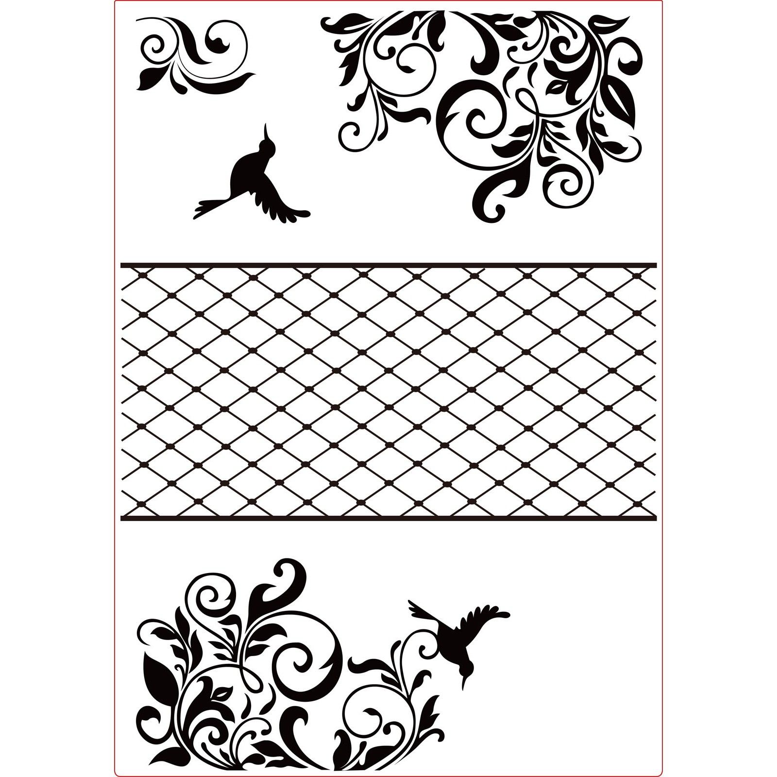 Vaessen Creative • Carpeta De Embossing A4 Frame Triptych