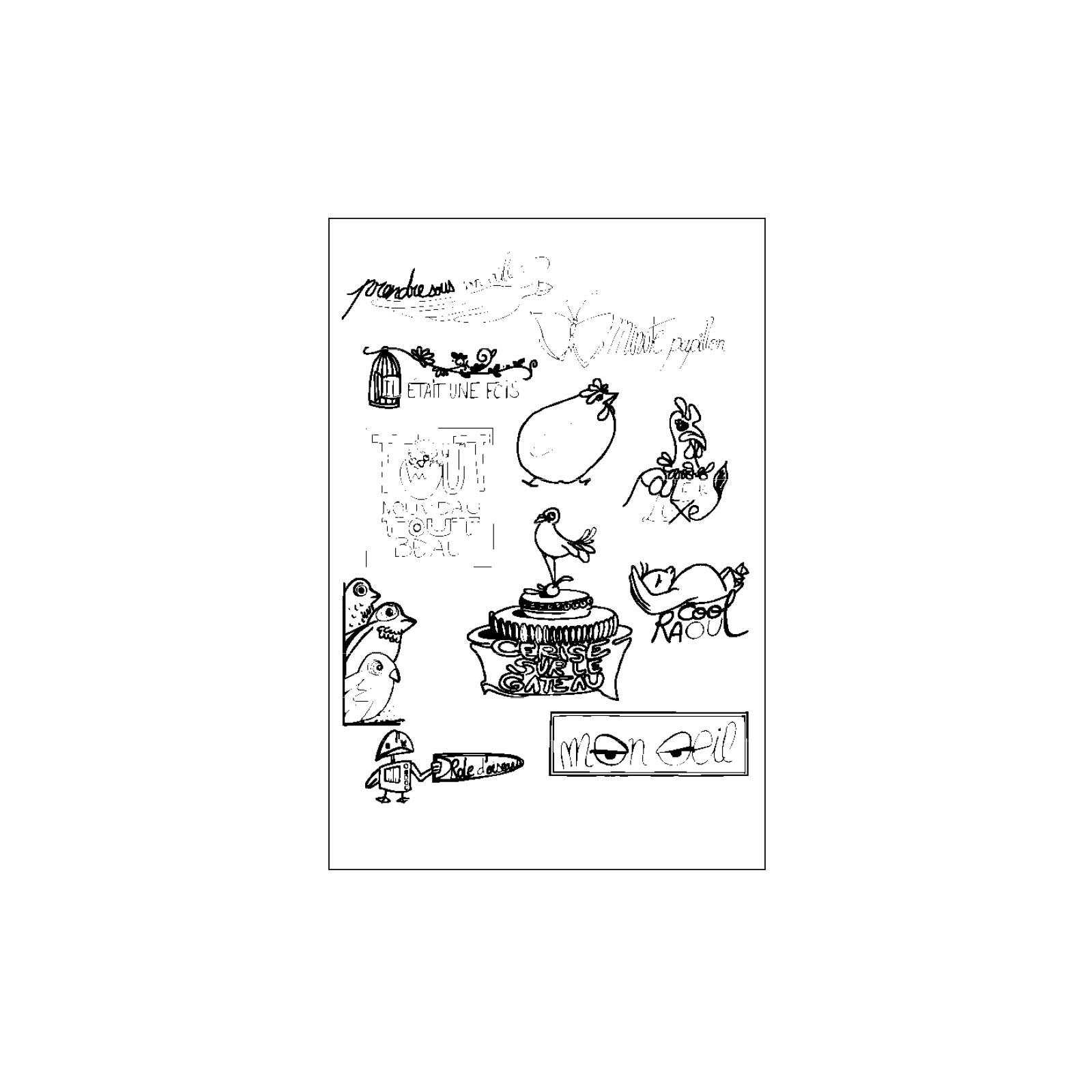 Vaessen Creative • Transparent Stamp 10x15cm Tamp Minute Papillon