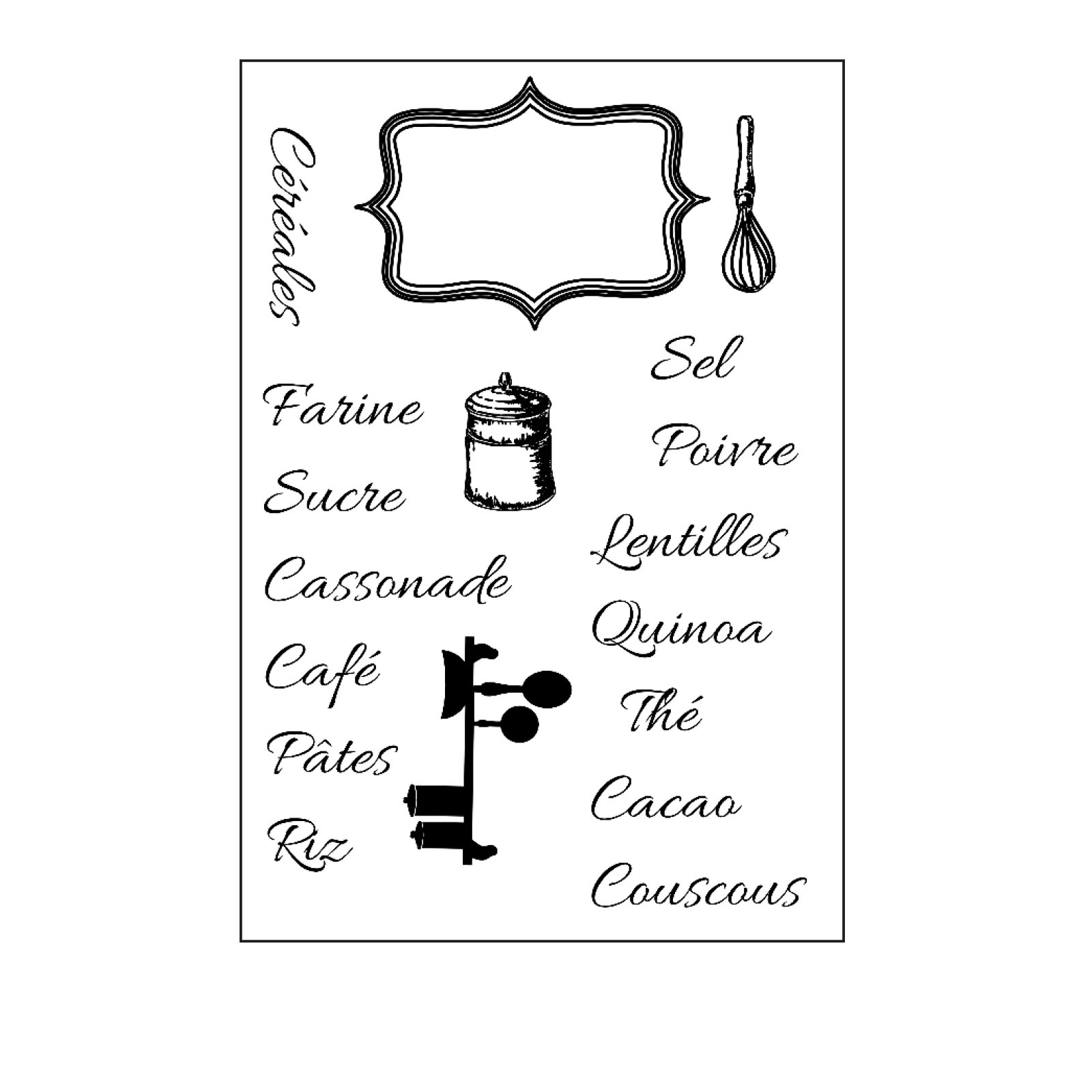 Vaessen Creative • Clear Stamps French Ingredients 17pcs