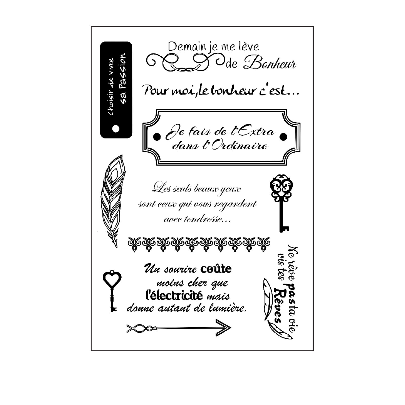 Vaessen Creative • Transparent Stamp A5 Clé Du Bonheur