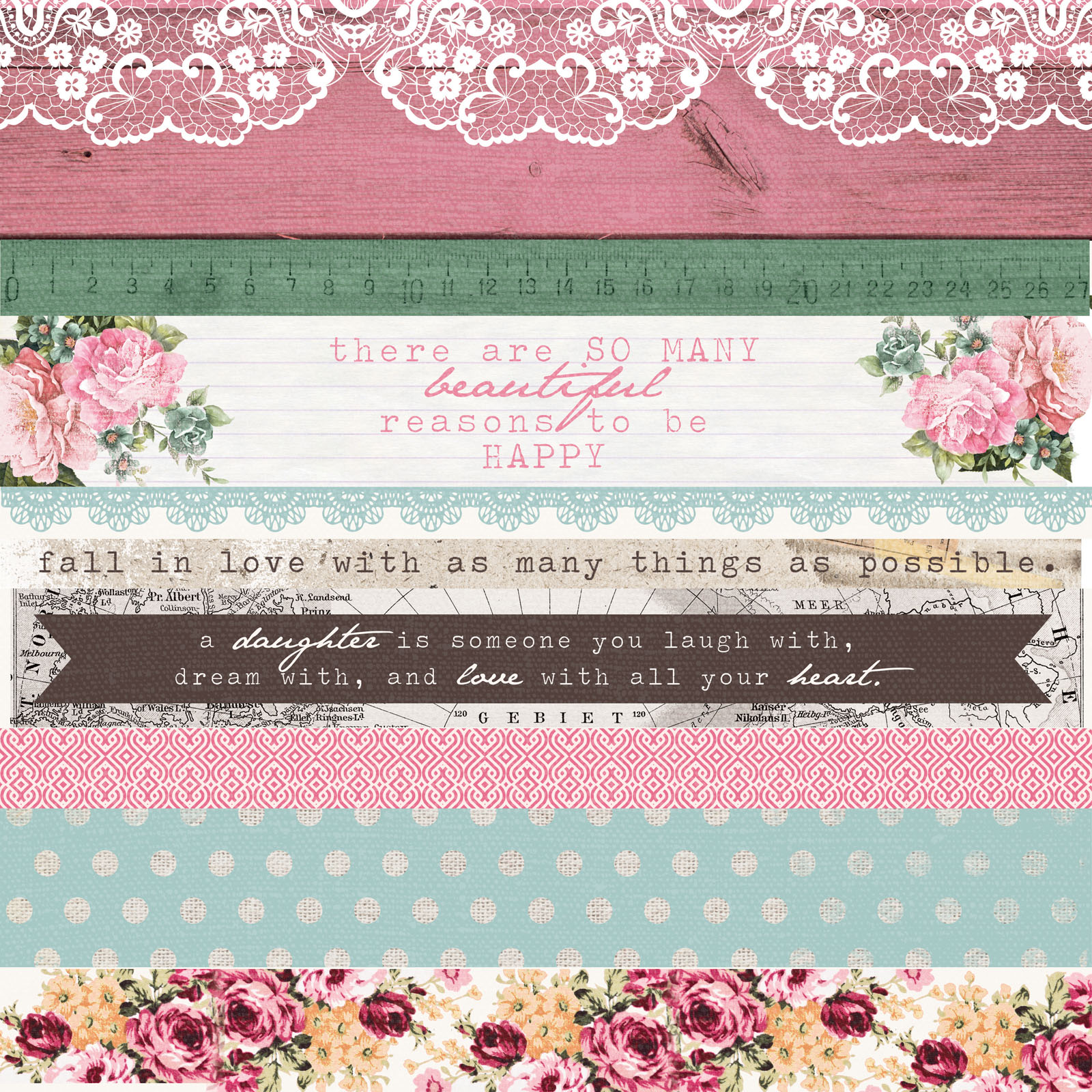 Kaisercraft • Oh so lovely double-sided 12x12" Miss