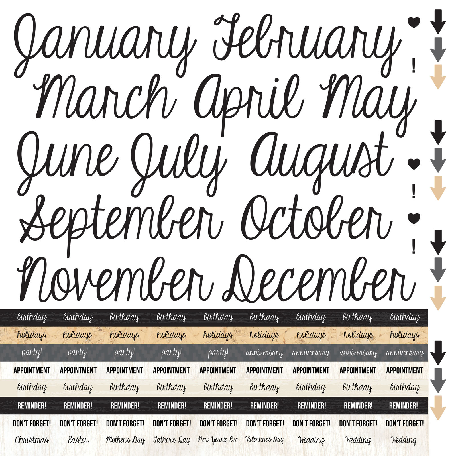 Kaisercraft • Hello today sticker sheet 30,5x30,5cm acetate