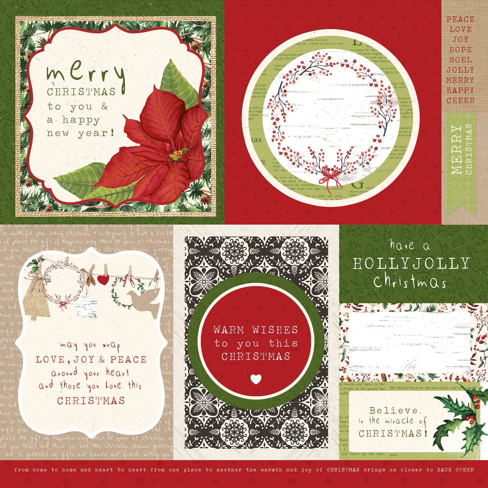 Kaisercraft • Home for christmas double-sided 12x12" Warm wishes