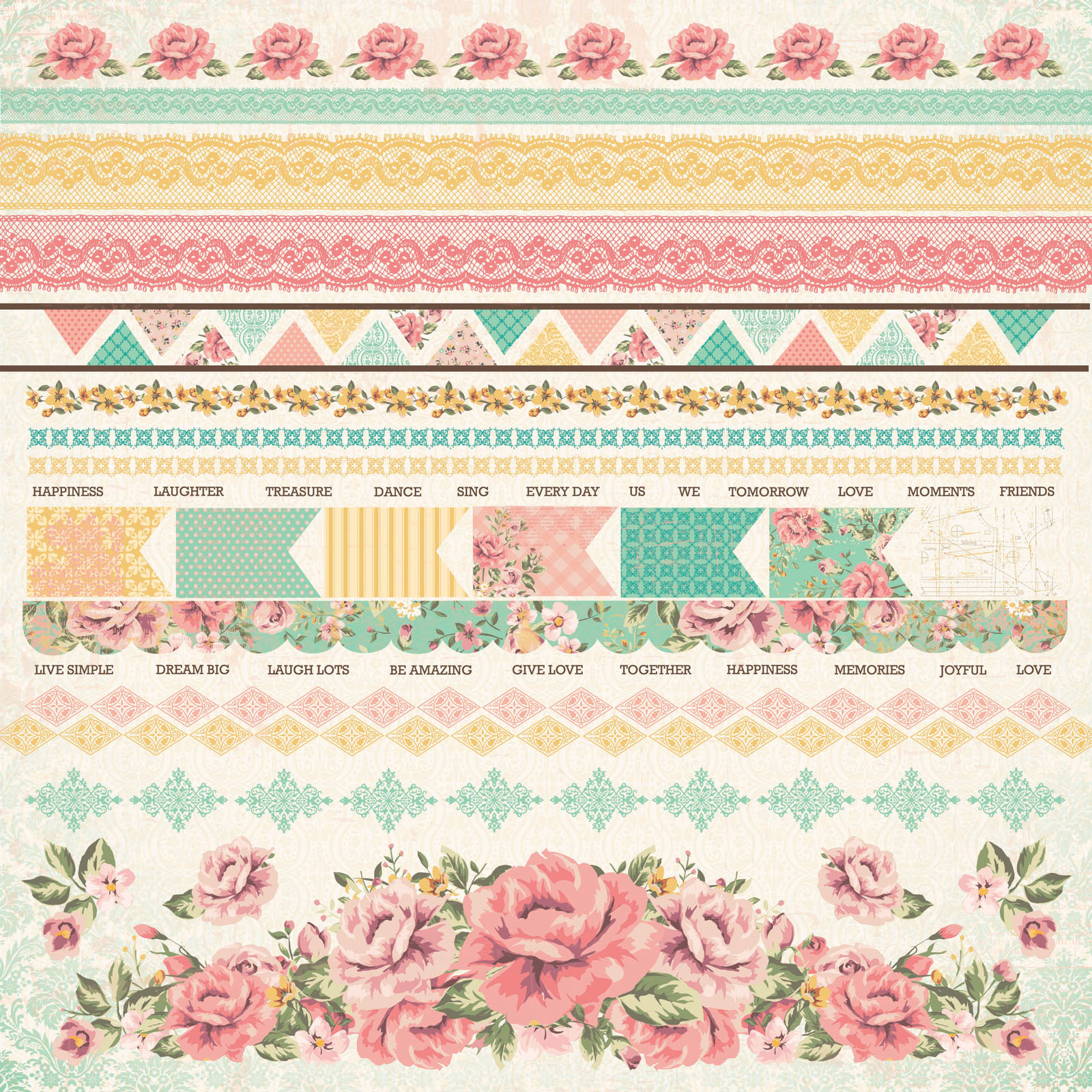 Kaisercraft • Tea break sticker sheet 30.5x30.5cm