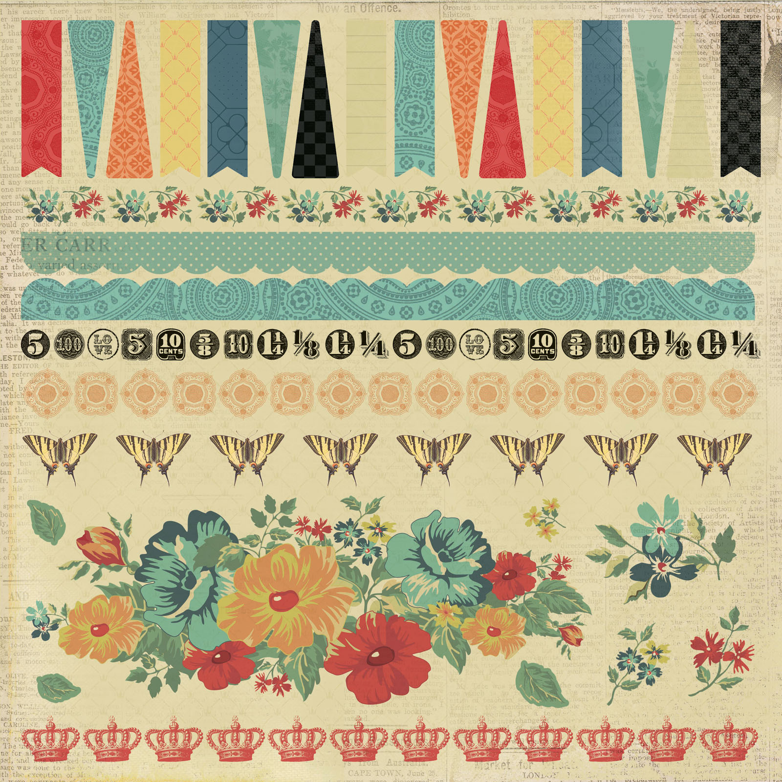 Kaisercraft • Looking glass sticker sheet 30.5x30.5cm