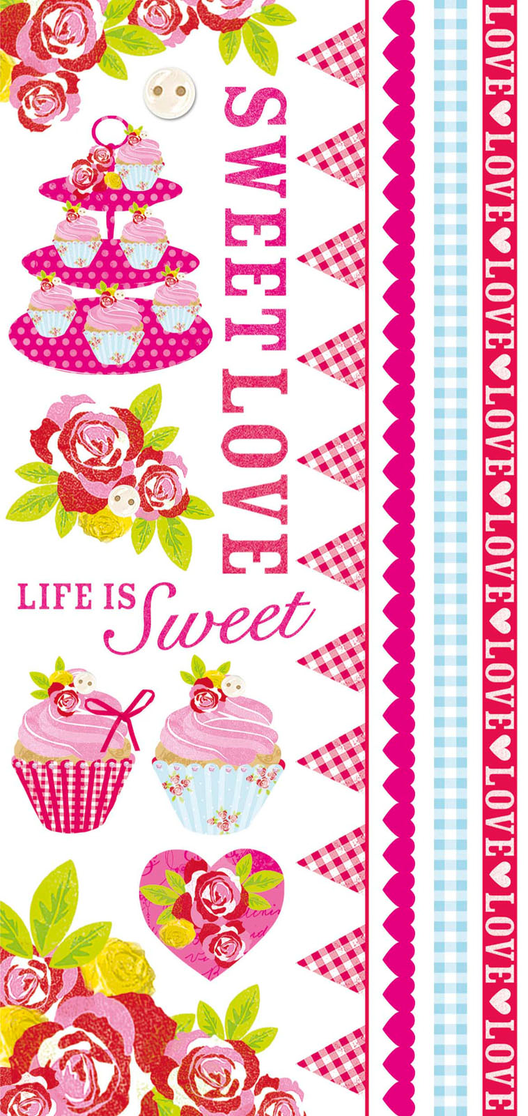Kaisercraft • Tea party rub-on 21x10,2cm