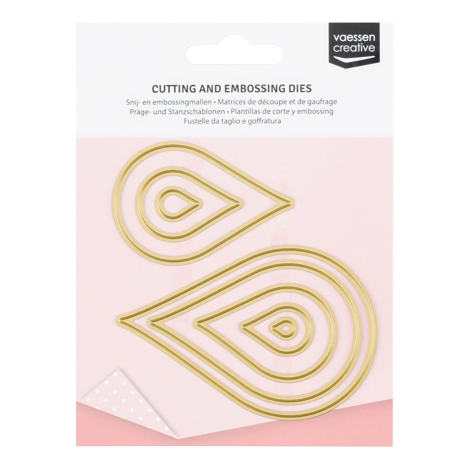 Vaessen Creative • Cutting and Embossing Dies Droplets 8pcs