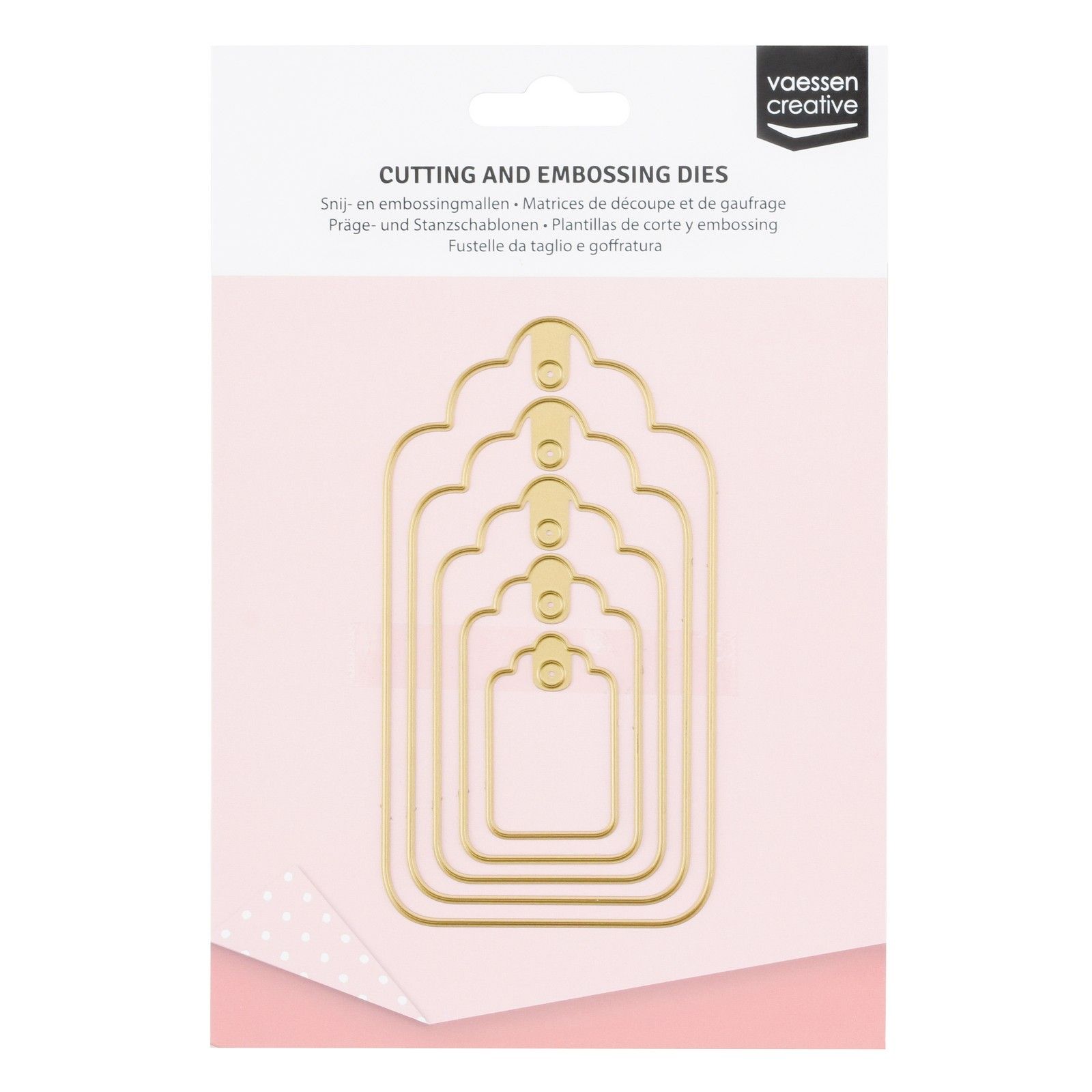 Vaessen Creative • Cutting and Embossing Dies Tags #1 5pcs