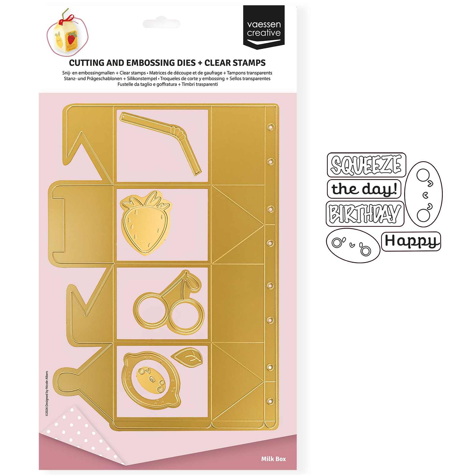 Vaessen Creative • Stamp & Die Set A4 Milk Box 13pcs