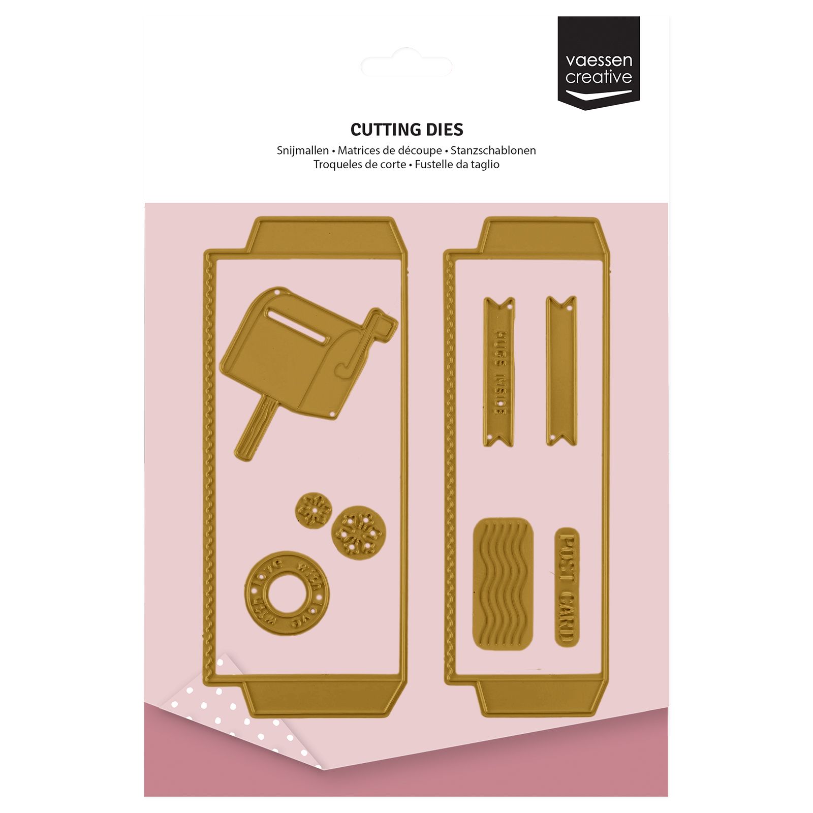 Vaessen Creative • Matrices de Découpe et de Gaufrage Boîtes aux Lettres 13pcs