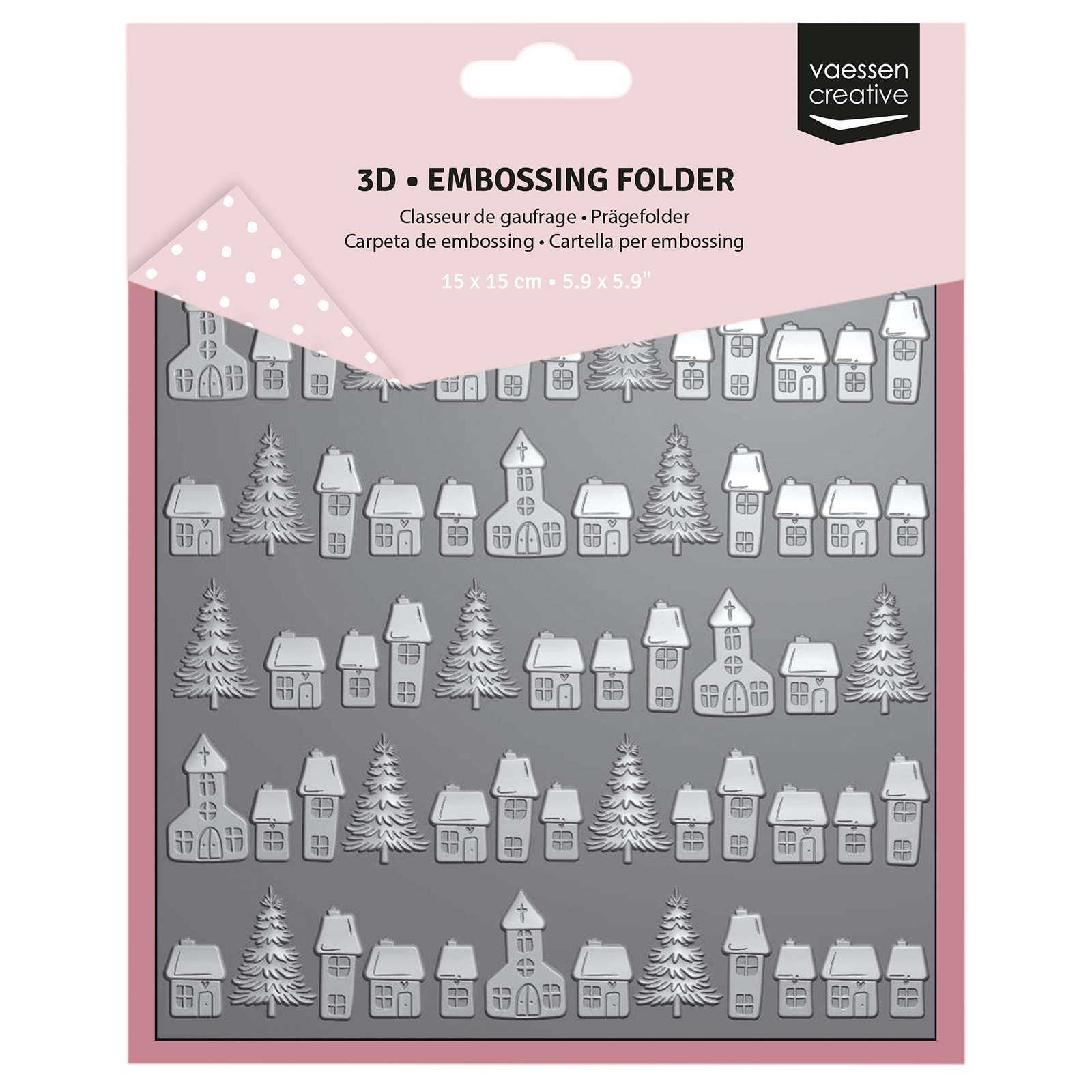 Vaessen Creative • 3D Embossing Folder Villaggio di Natale 15x15cm