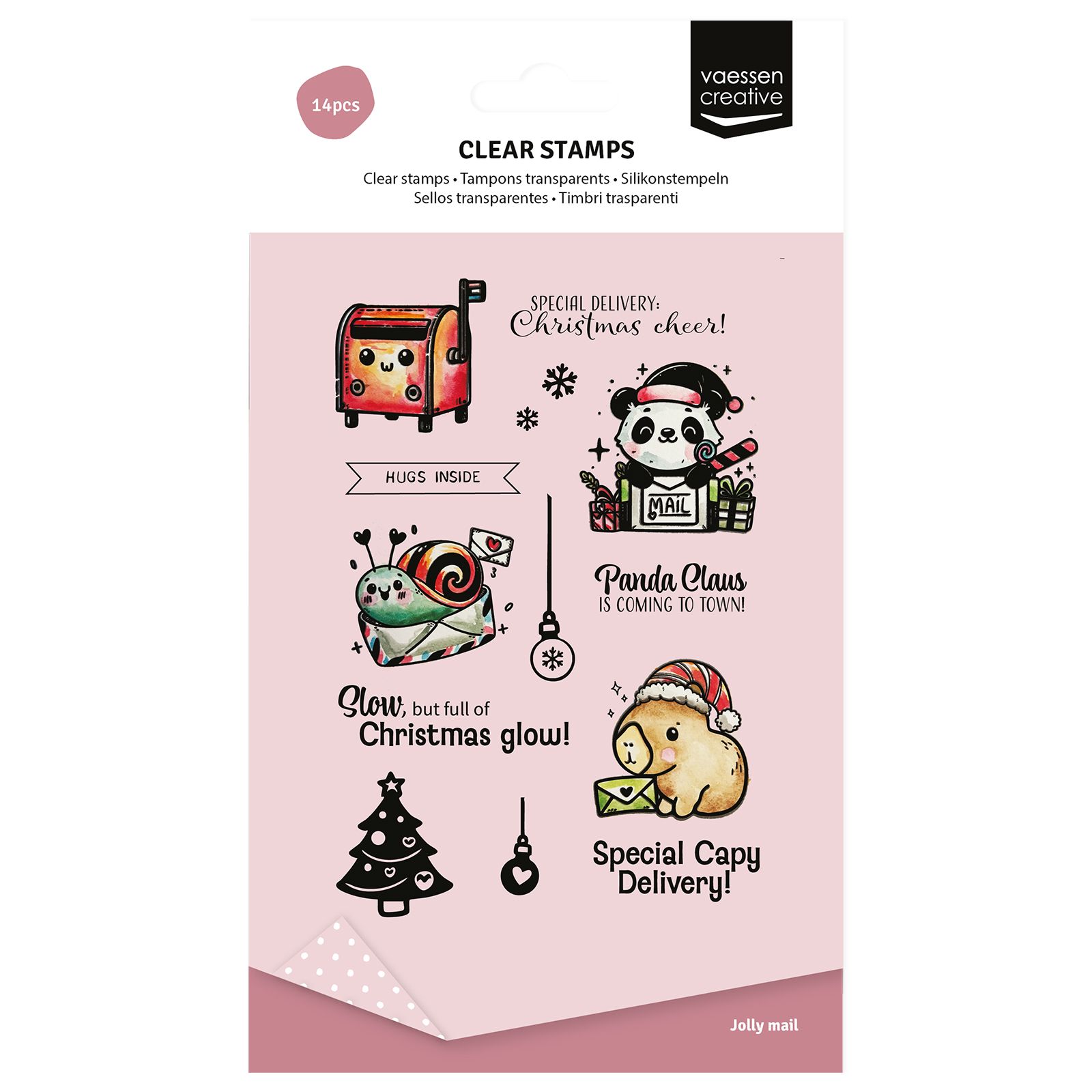 Vaessen Creative • Timbri Trasparenti Panda Claus