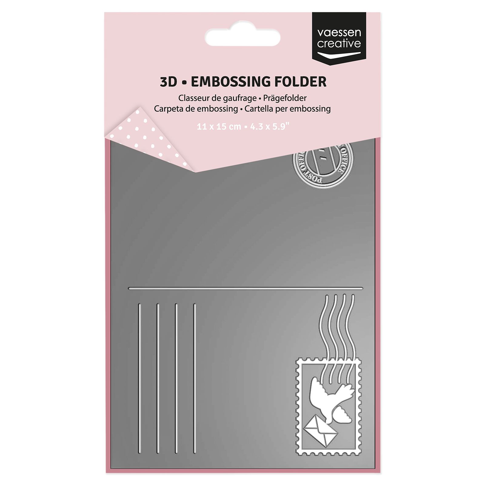 Vaessen Creative • 3D Embossing Folder Postcard 4.3x5.9″