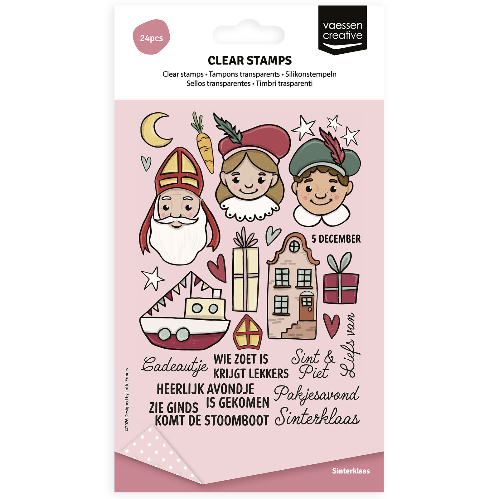 Vaessen Creative • Tampons Transparents Saint-Nicolas A6 24pcs
