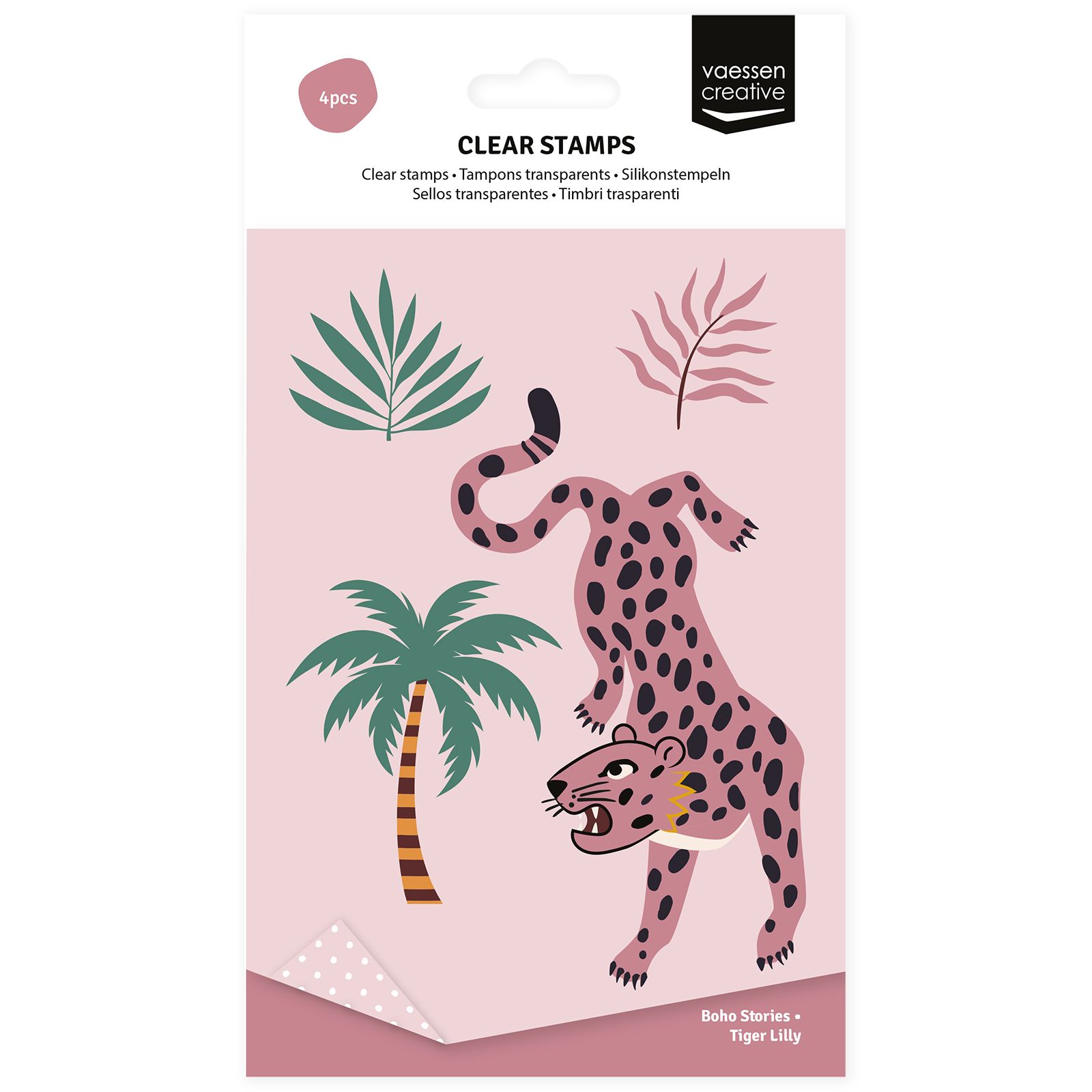 Vaessen Creative • Clear Stamps Set Tiger Lilly A6 4st.