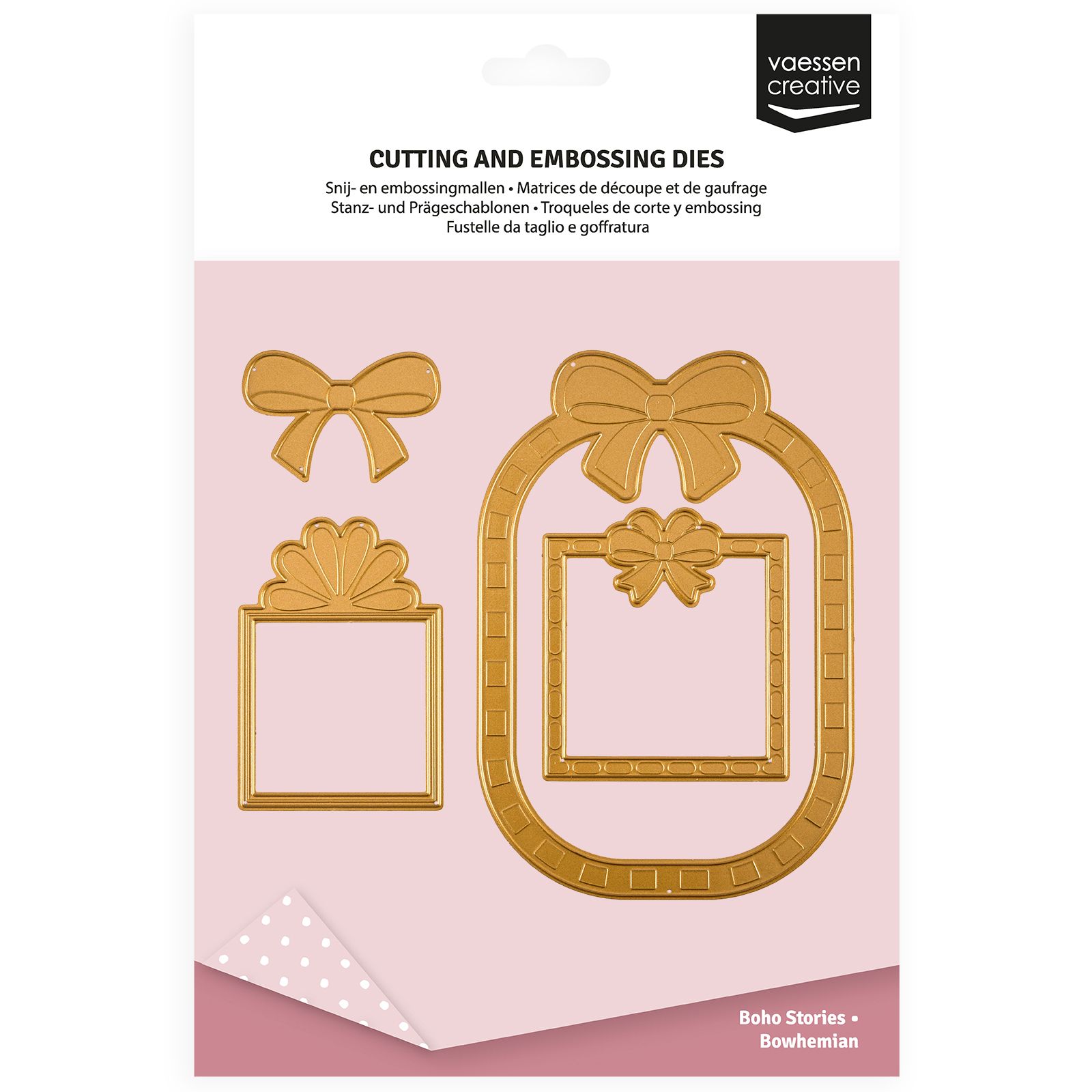 Vaessen Creative • Snij- en Embossingmallen Bowhemian Frames 4st.