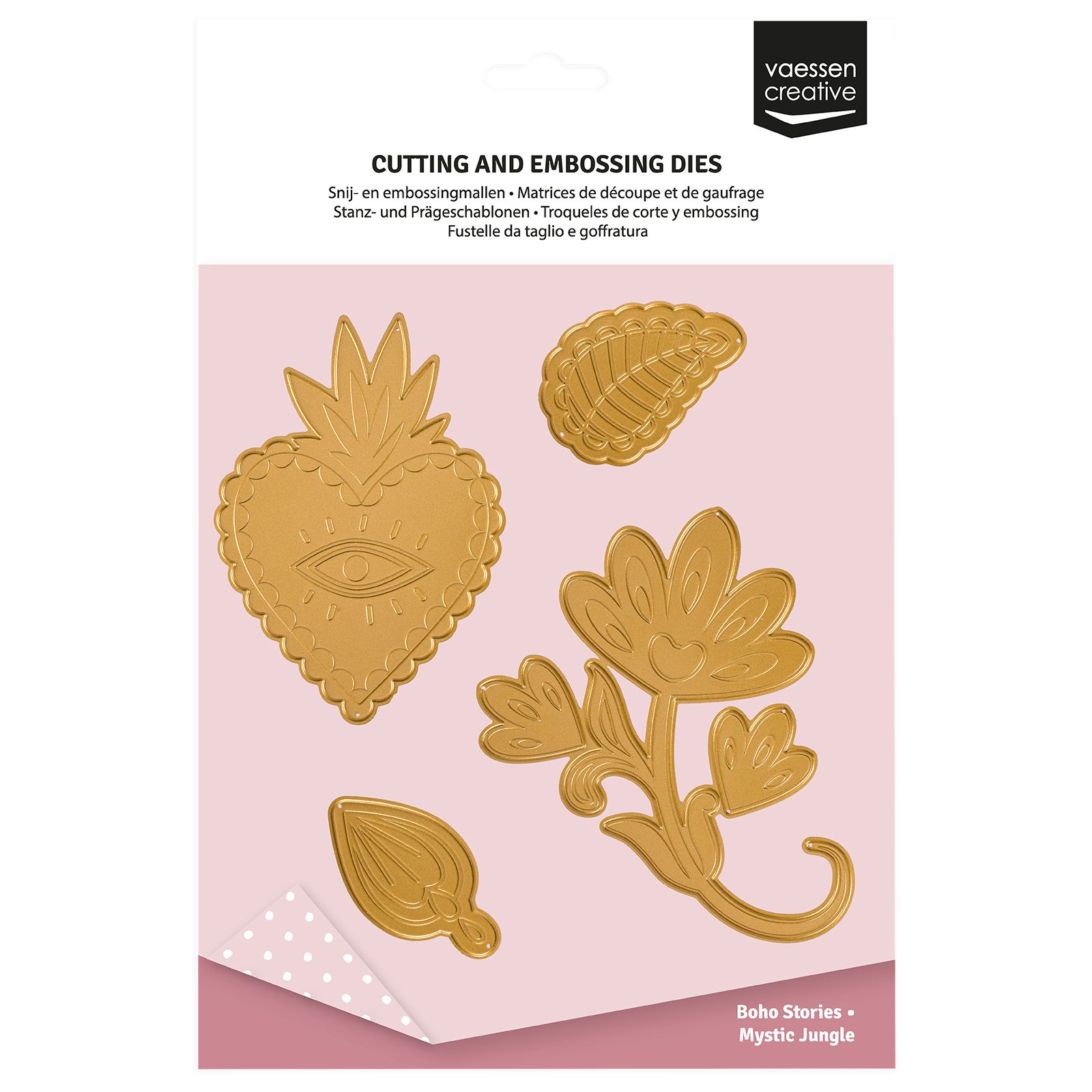 Vaessen Creative • Snij- en Embossingmallen Mystic Jungle 4st.