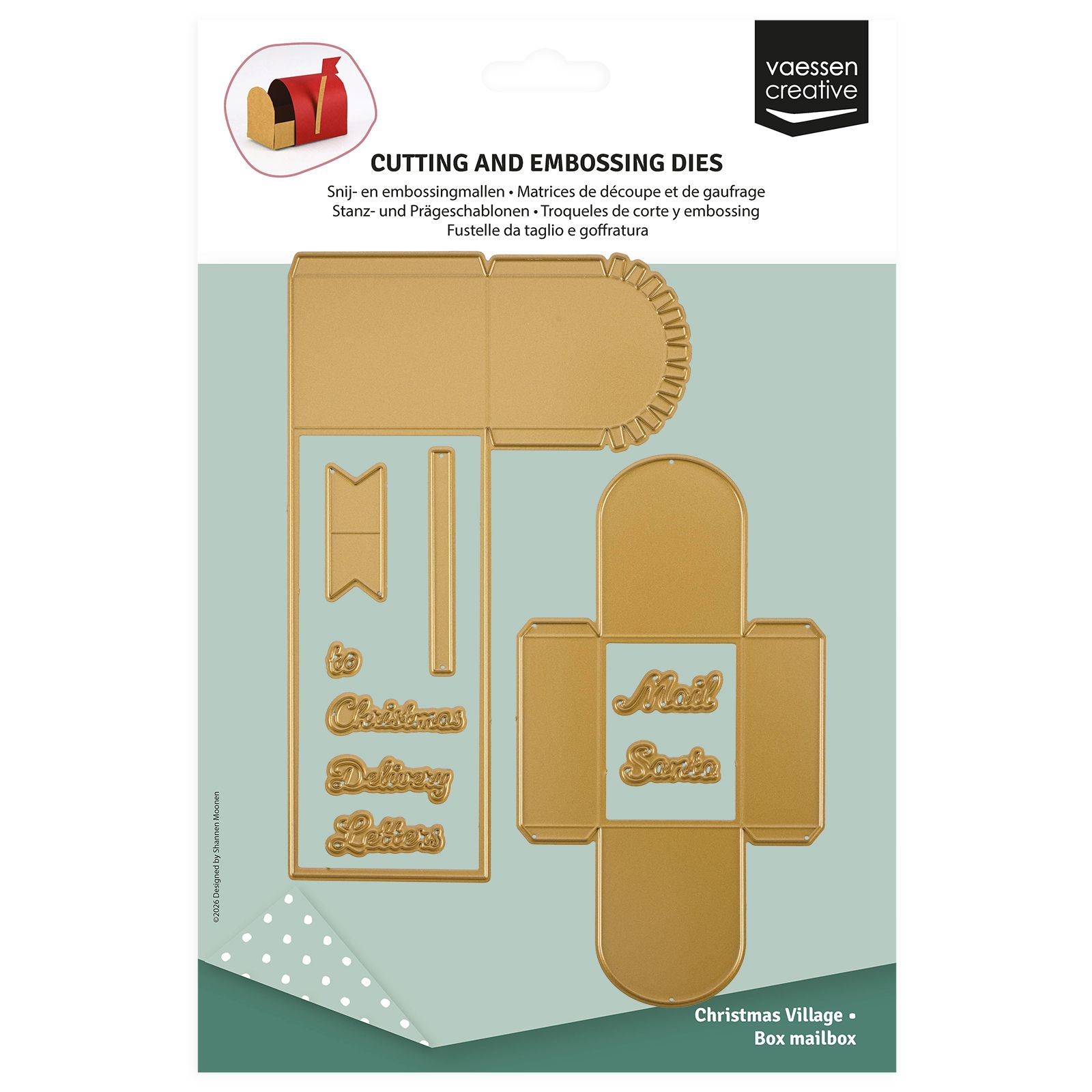 Vaessen Creative • Cutting and Embossing Dies 3D Mailbox 10pcs
