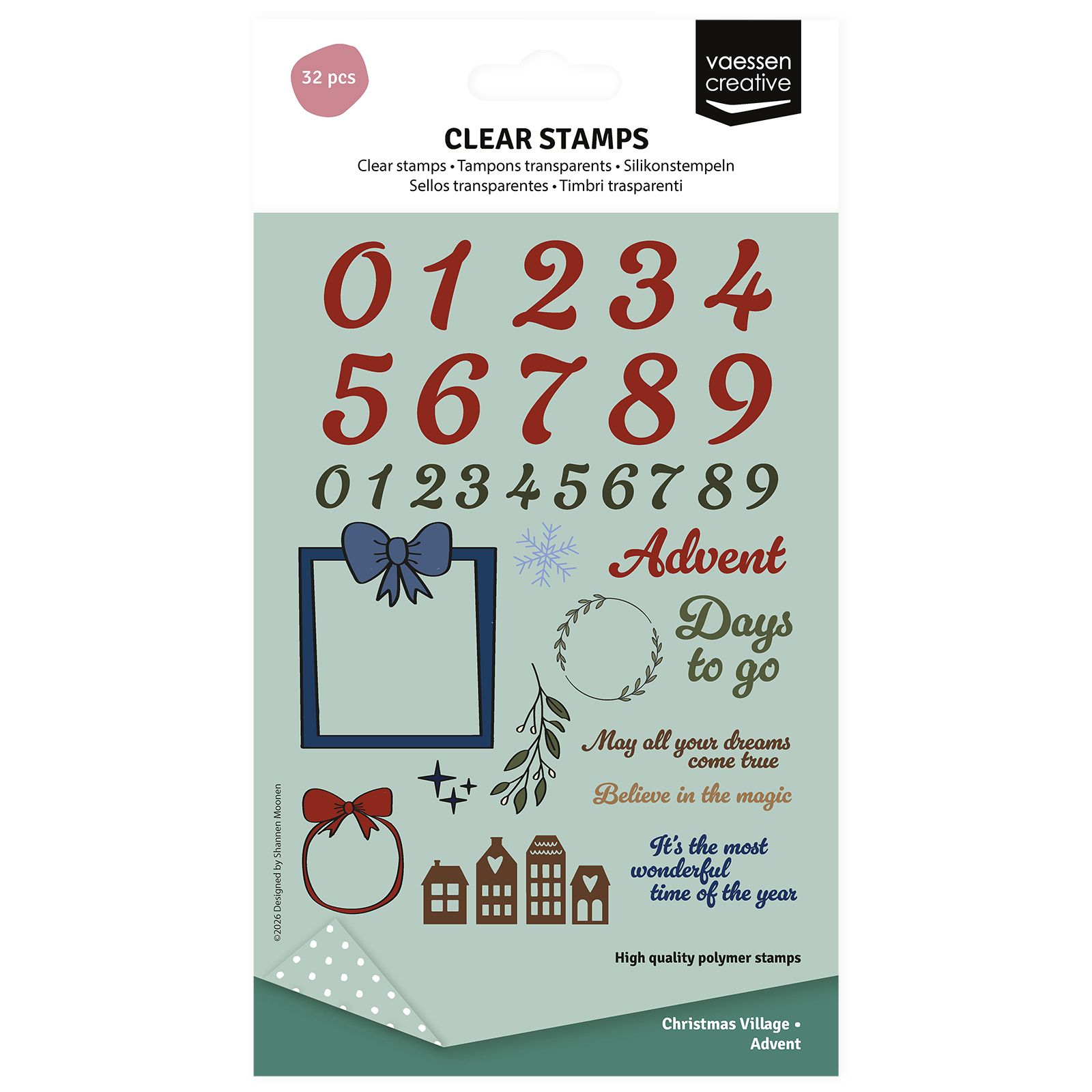 Vaessen Creative • Clear Stamps Set Advent A6 32pcs