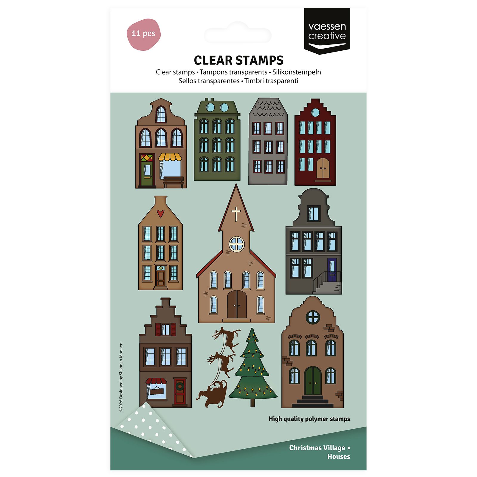 Vaessen Creative • Clear Stamps Set Christmas Village A6 11pcs