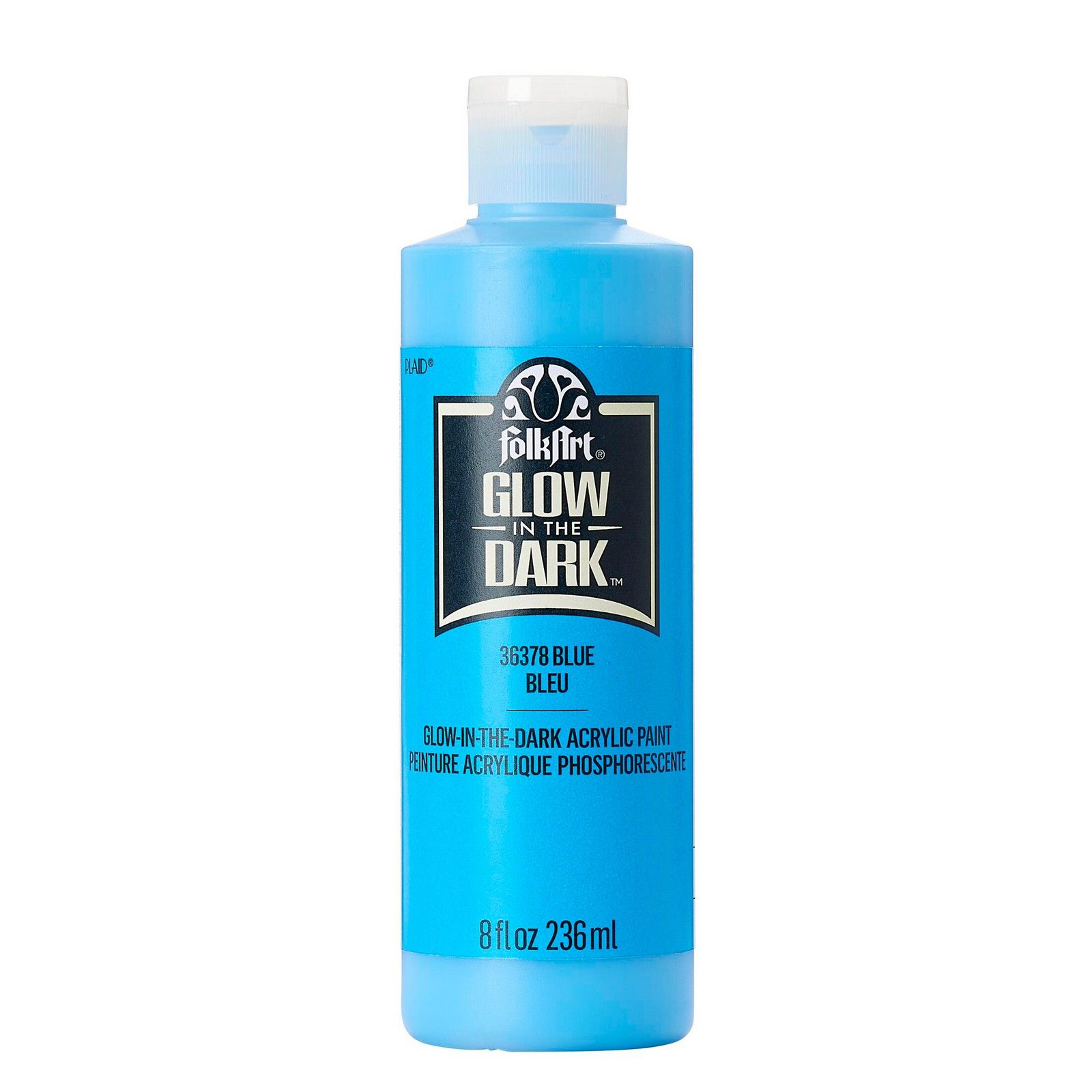 Folkart • Glow In The Dark Acrylic Paint Blue 236ml