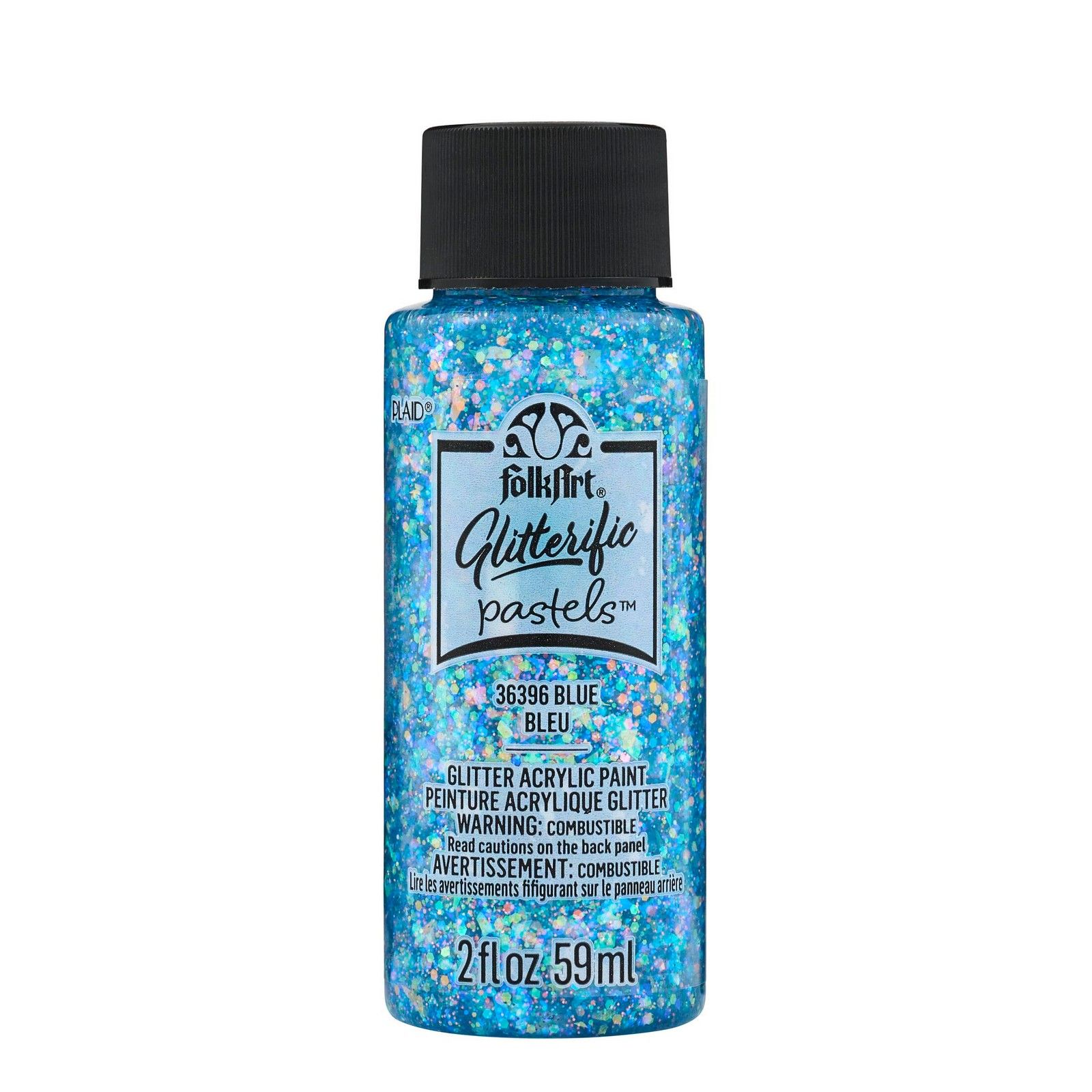 Folkart • Glitterific Pastels Acrylic Paint Blue 59ml