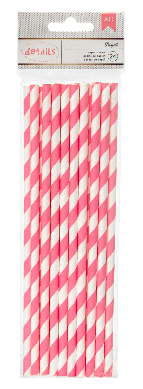 American Crafts • Paper straws 4 parfait stripe