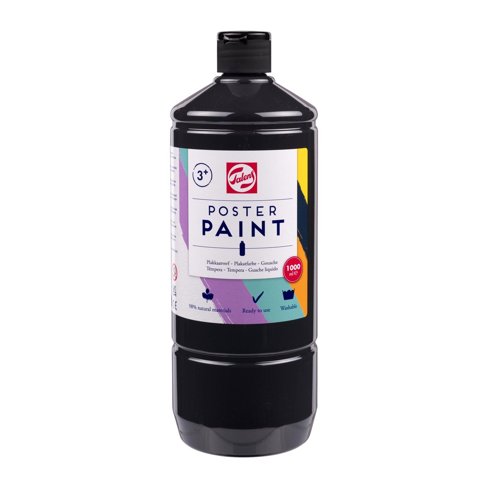 Talens • Poster Paint Black Openstock 1000ml 700
