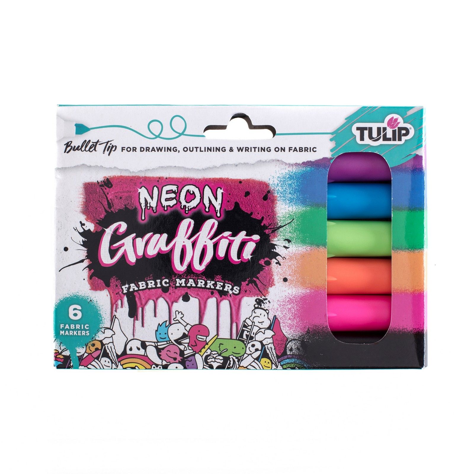 Tulip • Fabric Markers Graffiti Neon 6pcs