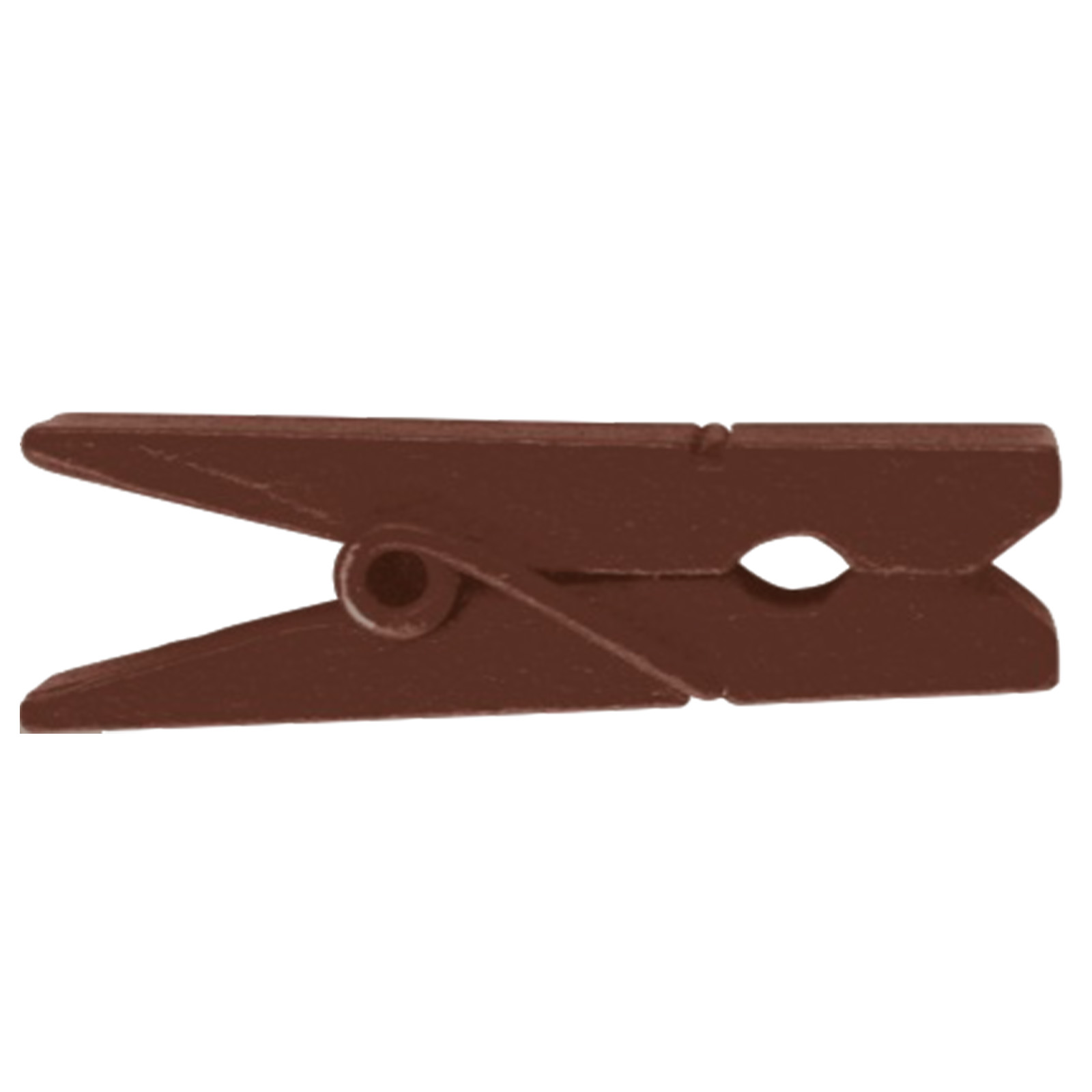 Vaessen Creative • Wasknijpers hout 3,5cm 12pcs Chocolade