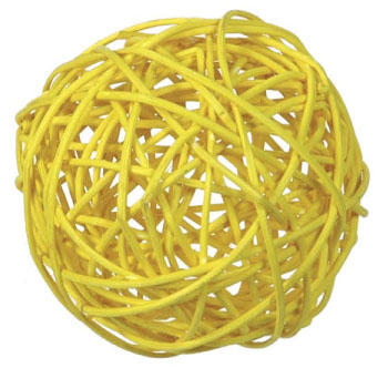 Vaessen Creative • Palla di vimini 3cm 6pcs Yellow