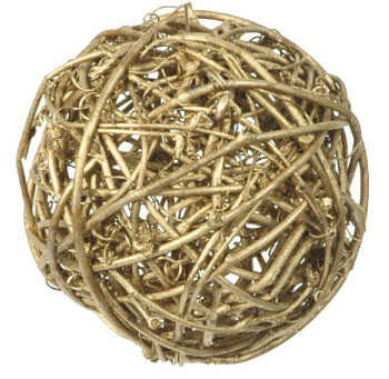 Vaessen Creative • Rotan balls 3cm 6pcs Gold