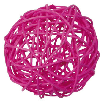 Vaessen Creative • Rotan balls 3cm 6pcs Fuchsia