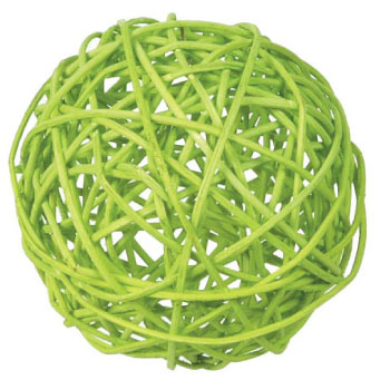 Vaessen Creative • Rotan balls 8cm 3pcs Green