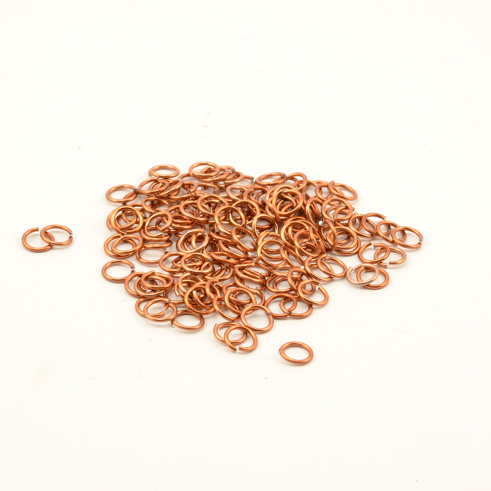 Vaessen Creative • Aluminium Springringen 7,25mm 150pcs Orange copper