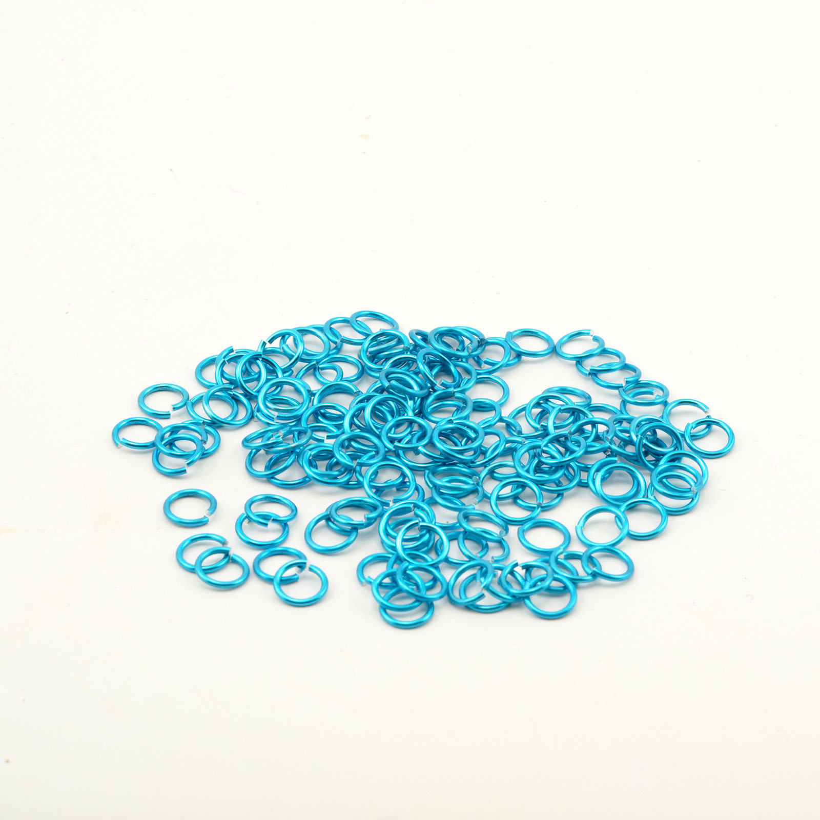 Vaessen Creative • Aluminium-Sprung-Ringe 7,25mm 150pcs Turquoise