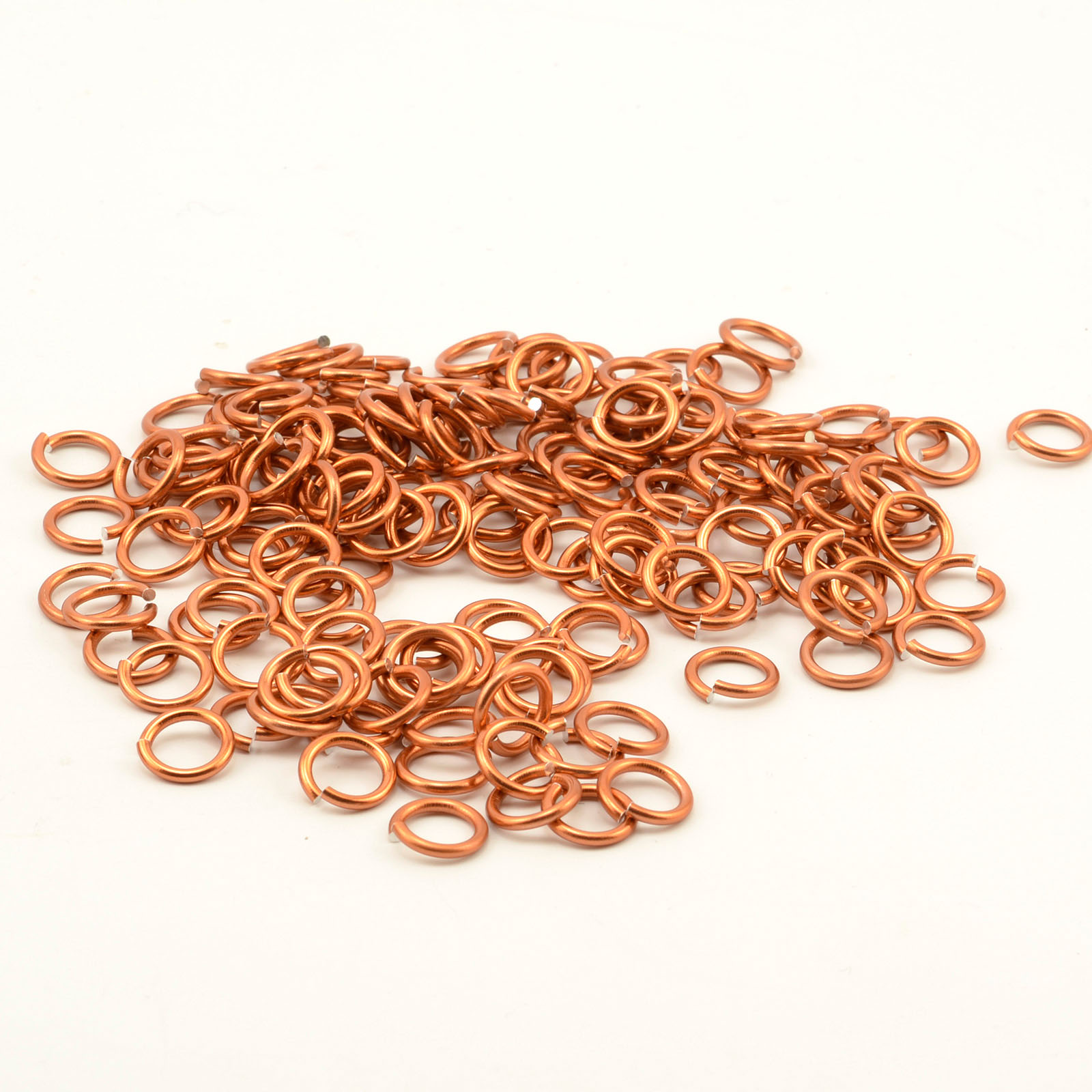 Vaessen Creative • Anelli di Salto in Alluminio 10mm 135pcs Orange copper