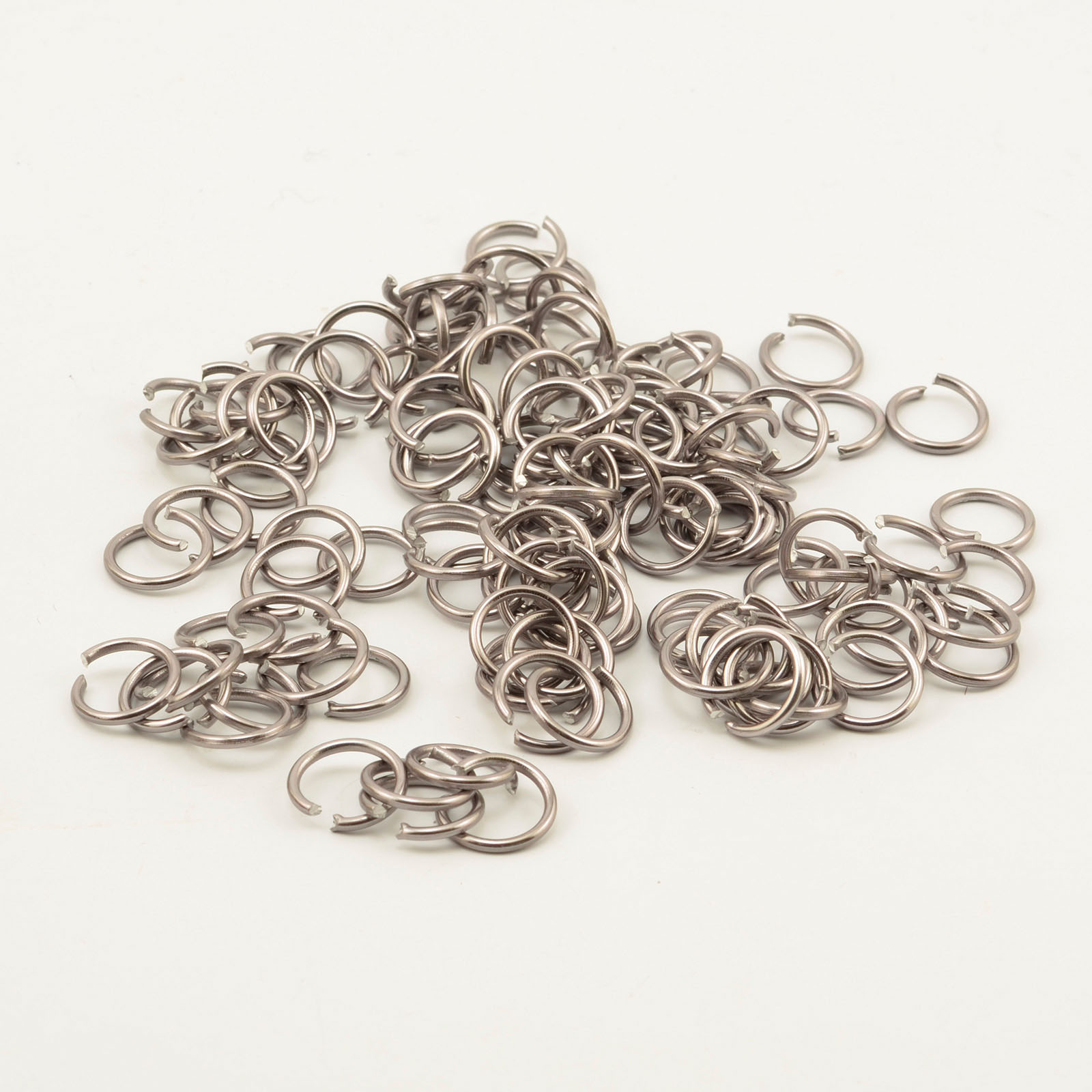 Vaessen Creative • Aluminium-Sprung-Ringe 12mm 120pcs Anthracite