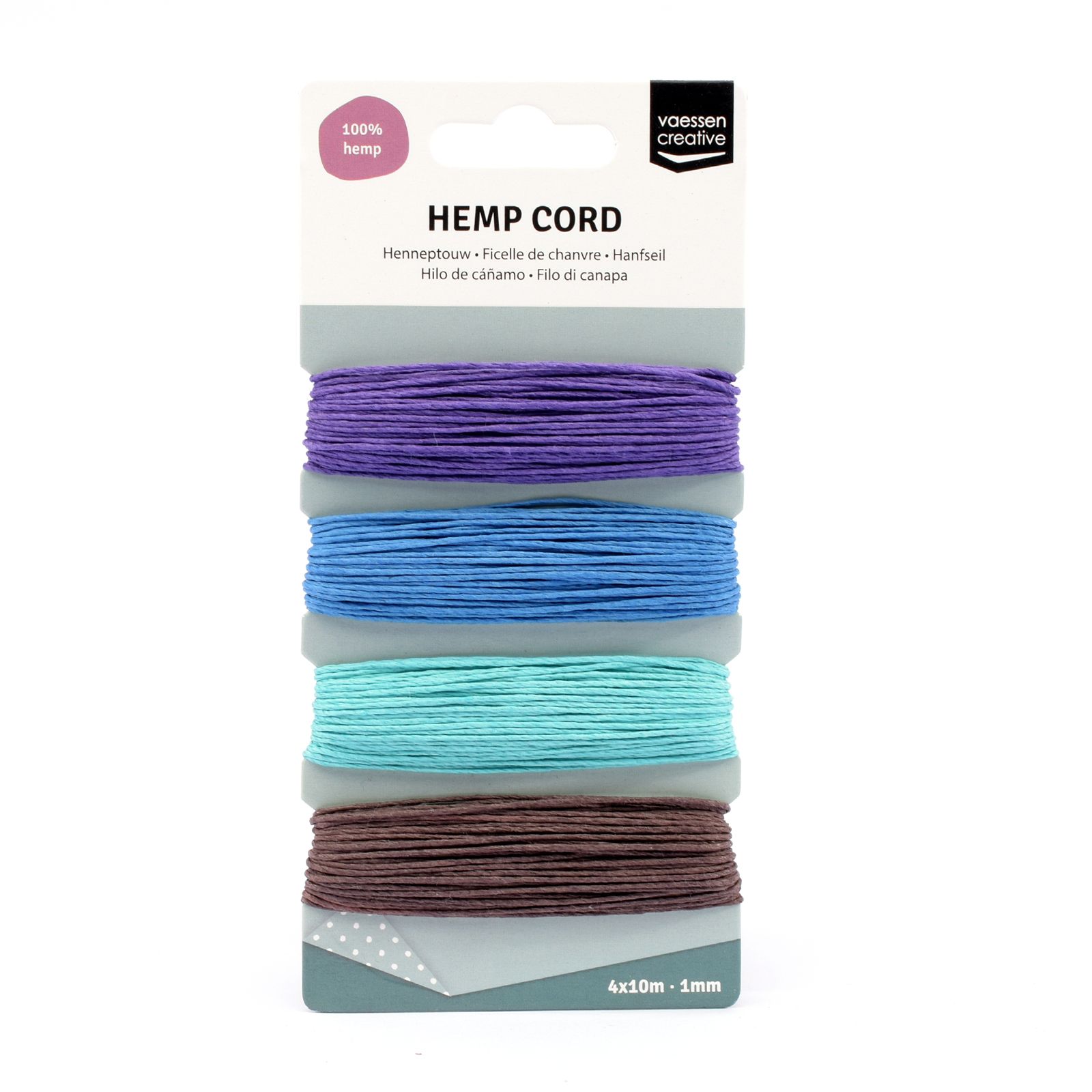 Vaessen Creative • Hemp Cord Assortiment 4x10m Winter