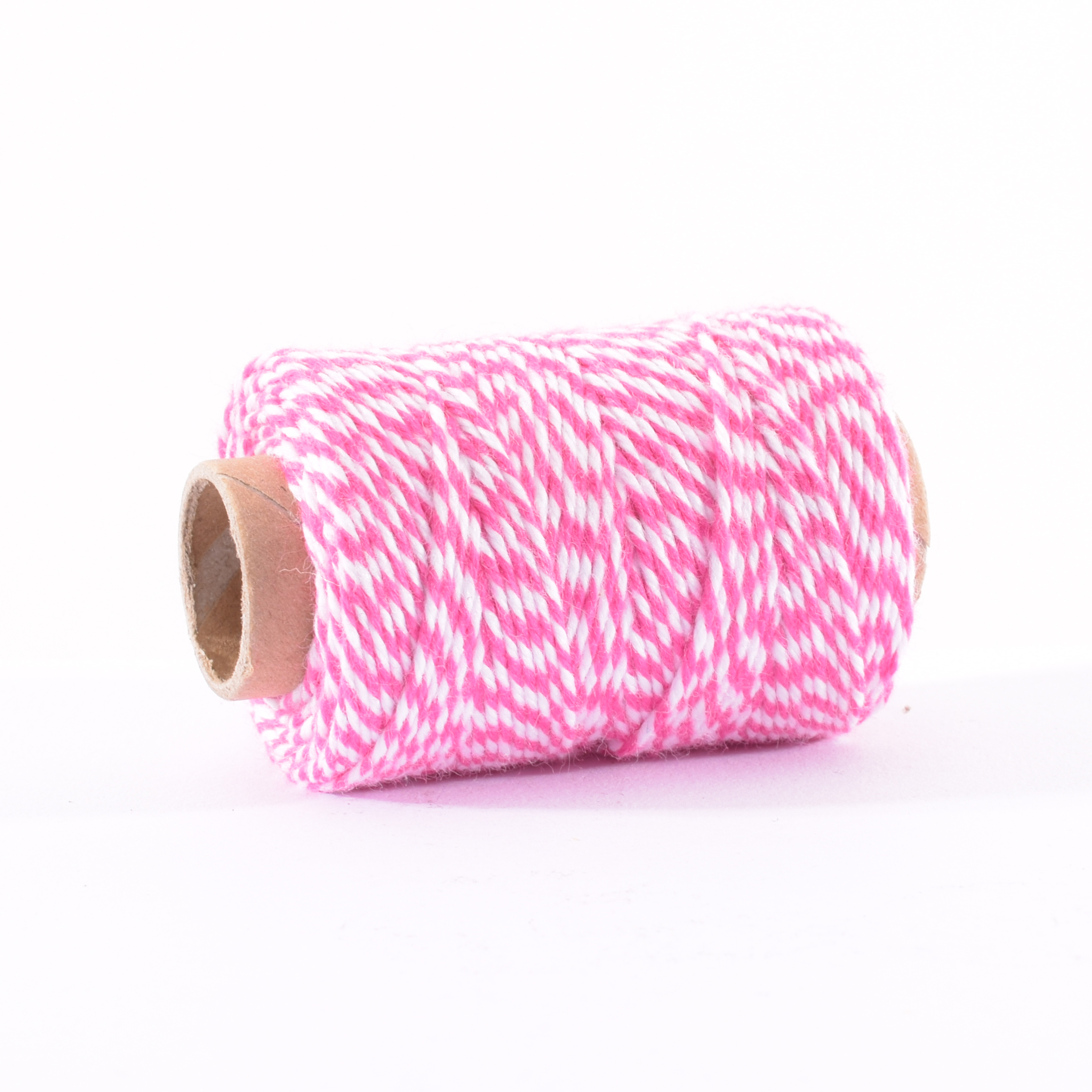 Vaessen Creative • Bakers Twine 45m Pink-White 1mm wire